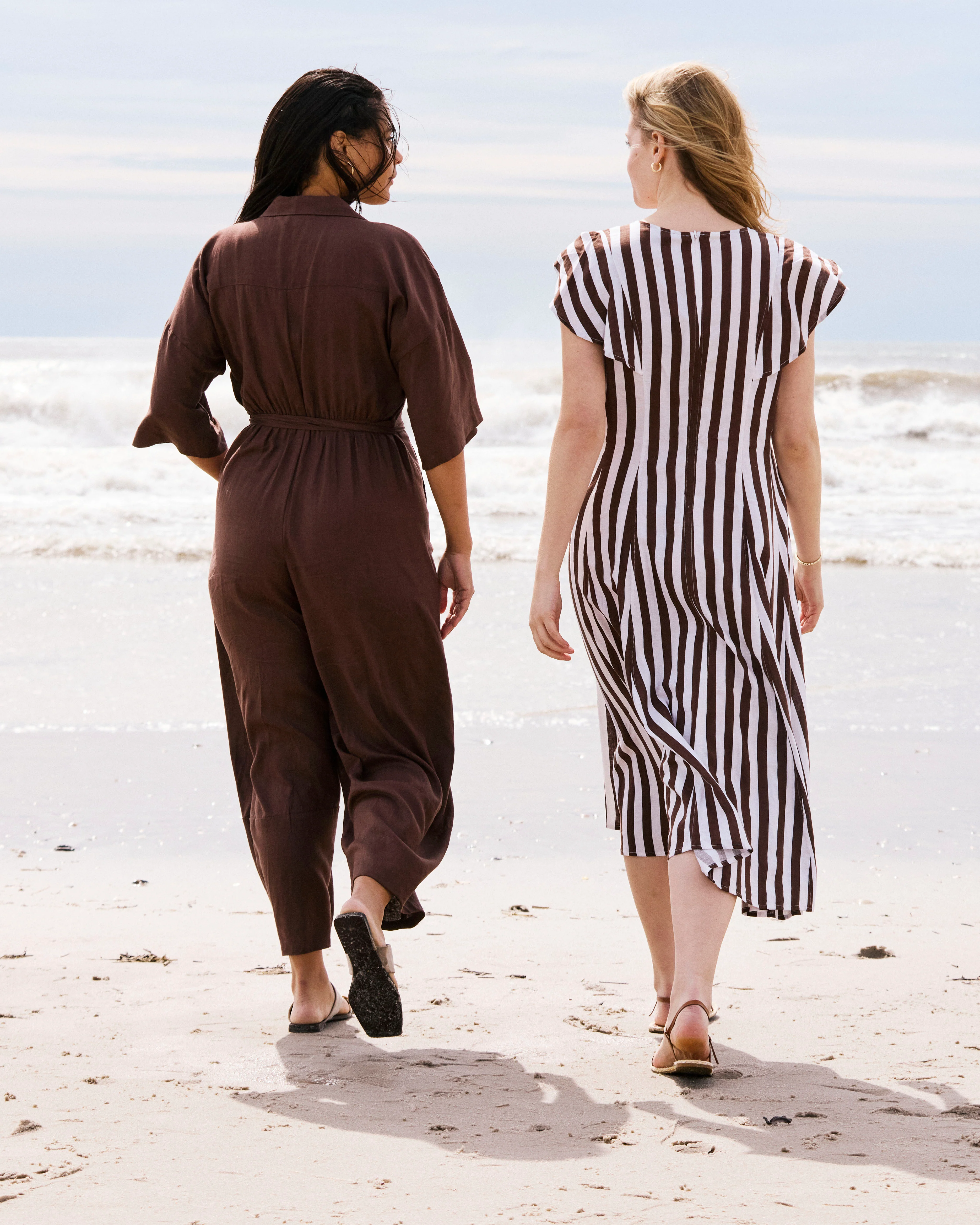 Maggie Barrel Leg Linen Jumpsuit - Peppercorn - Image 7