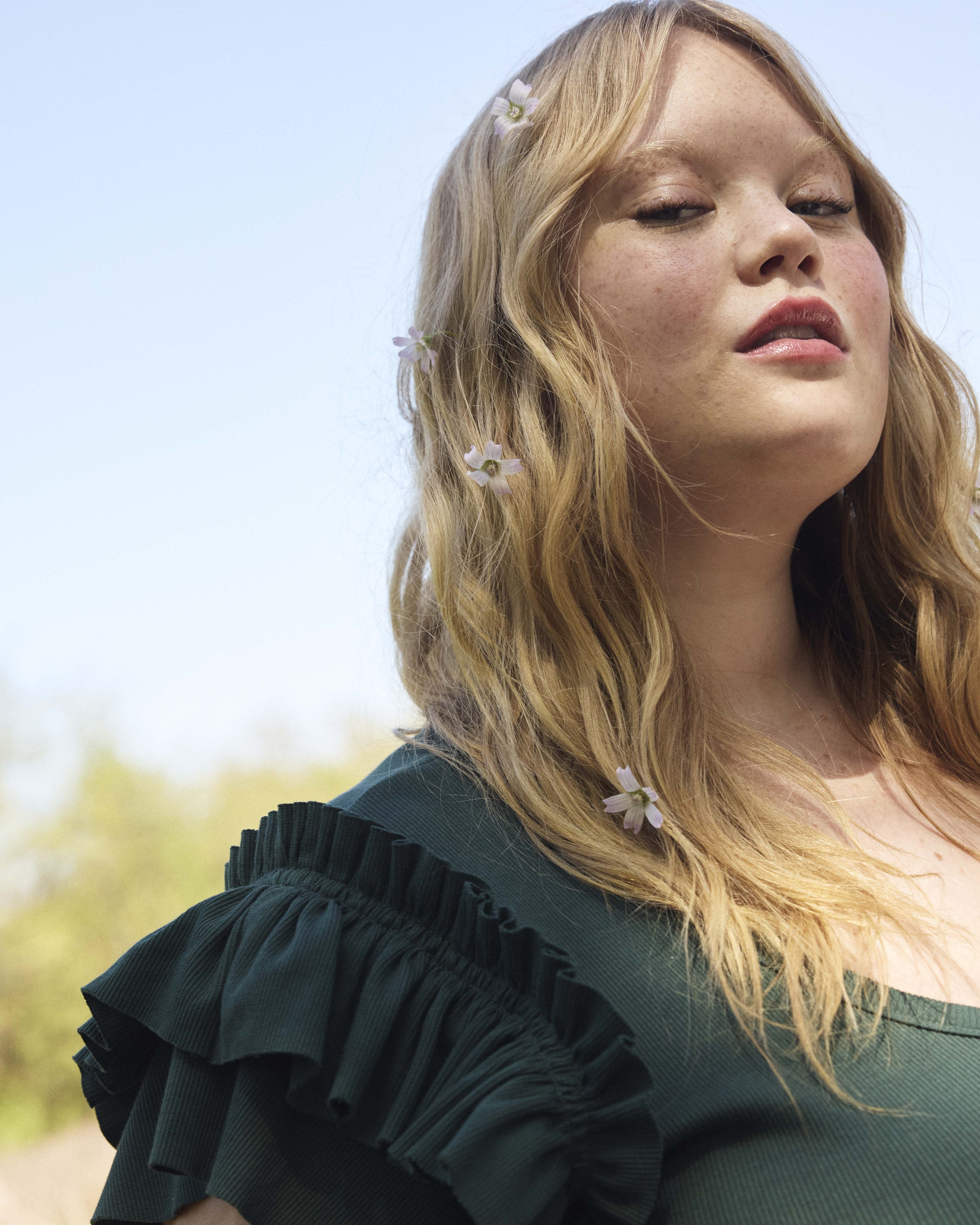 Magnolia Ribbed Top - Conifer - Image 5