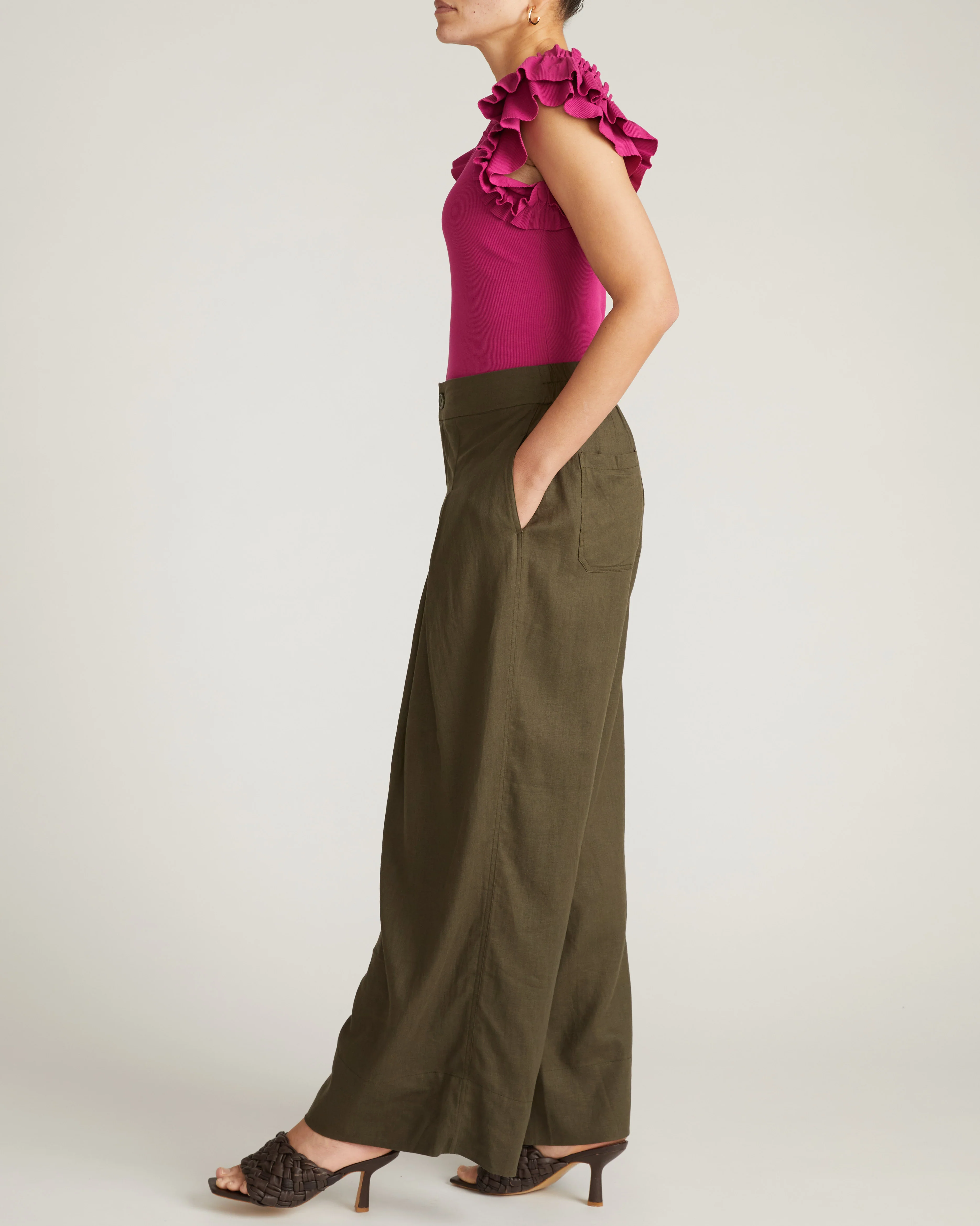 Magnolia Ribbed Top - Hyper Pink - Image 6