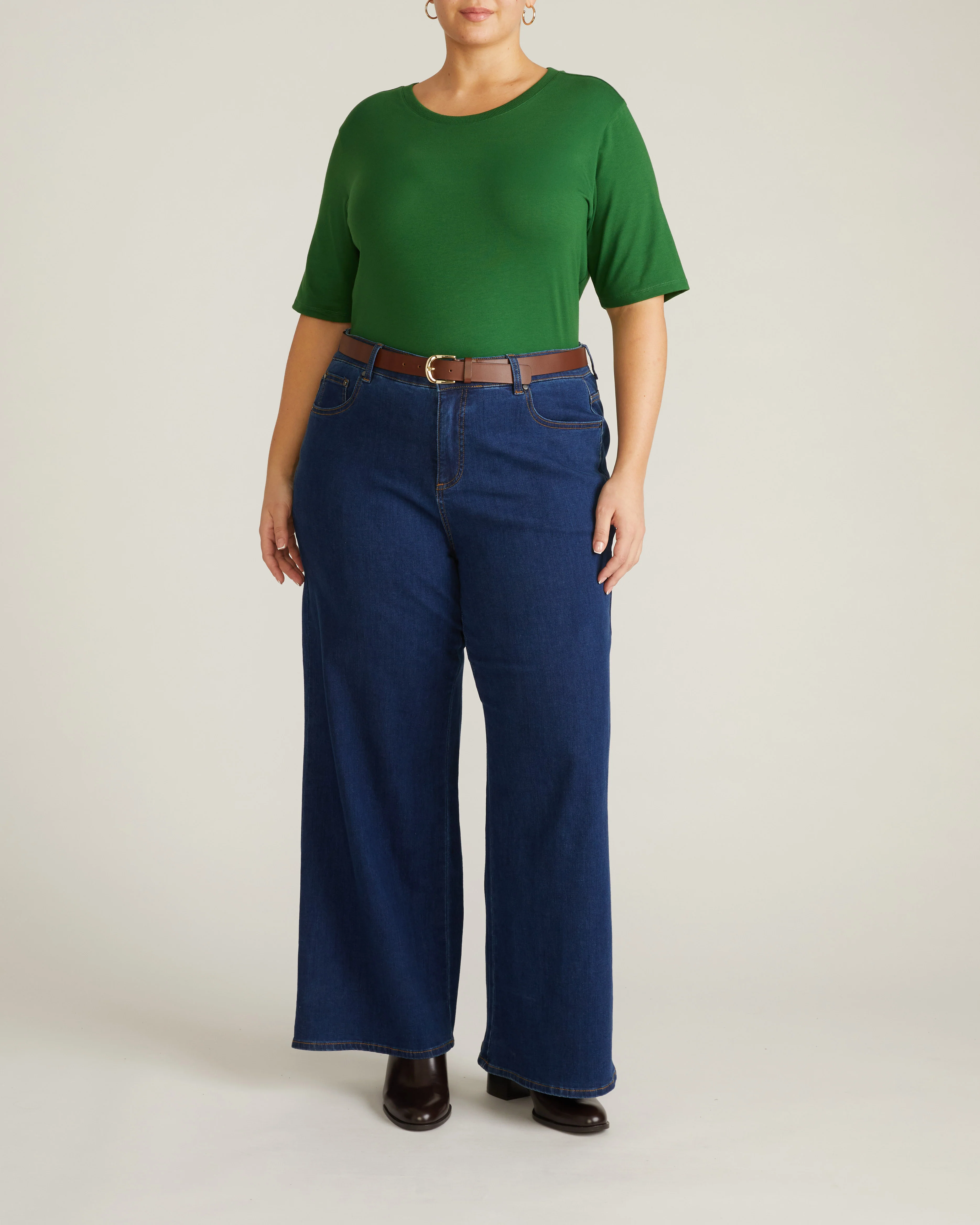 Maia Stovepipe Sleeve Tee - Green Park - Image 2