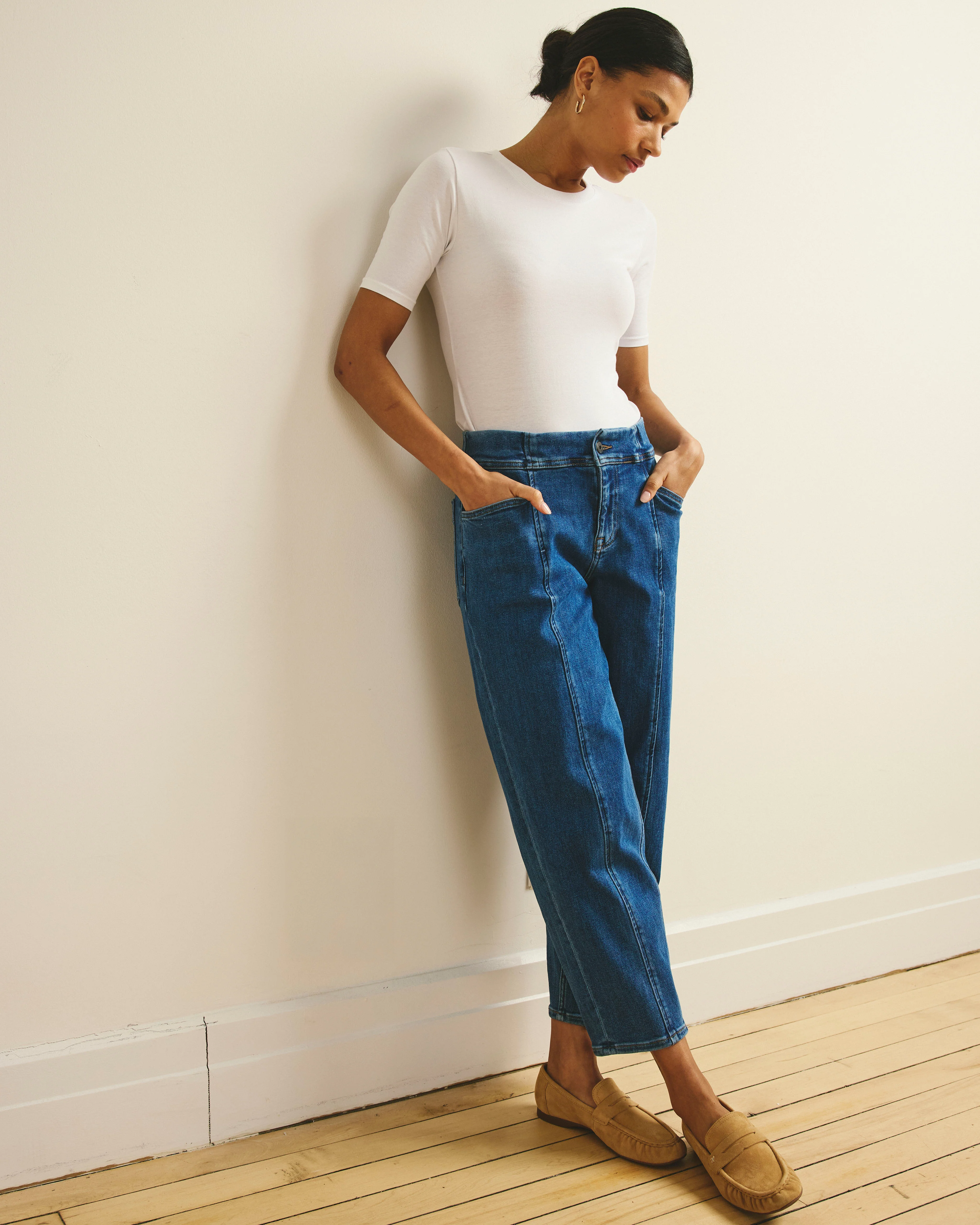 Maia Stovepipe Sleeve Tee - White - Image 2