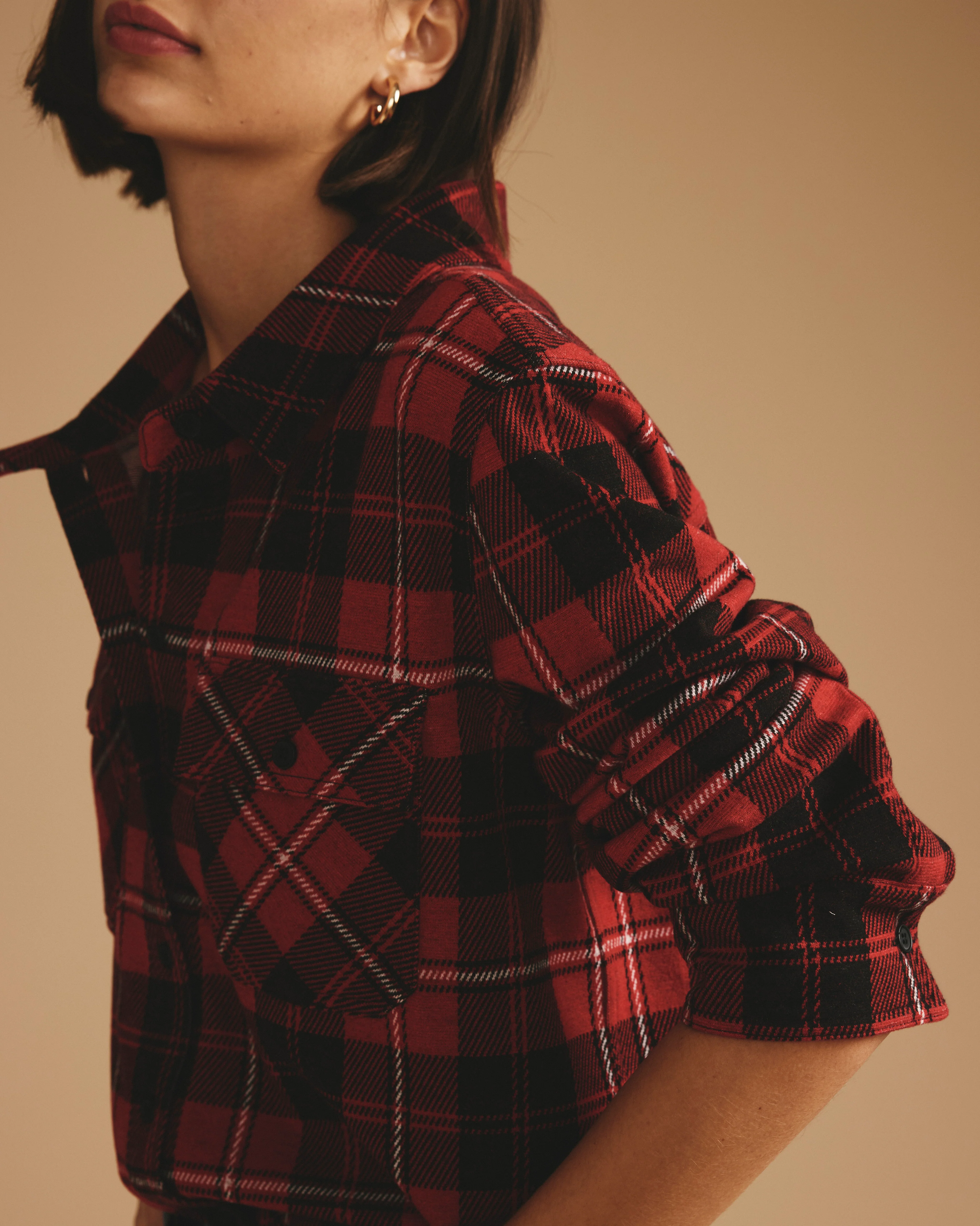 Maine Stretch Flannel Shirt - Ridge Brew Red Plaid - Image 2