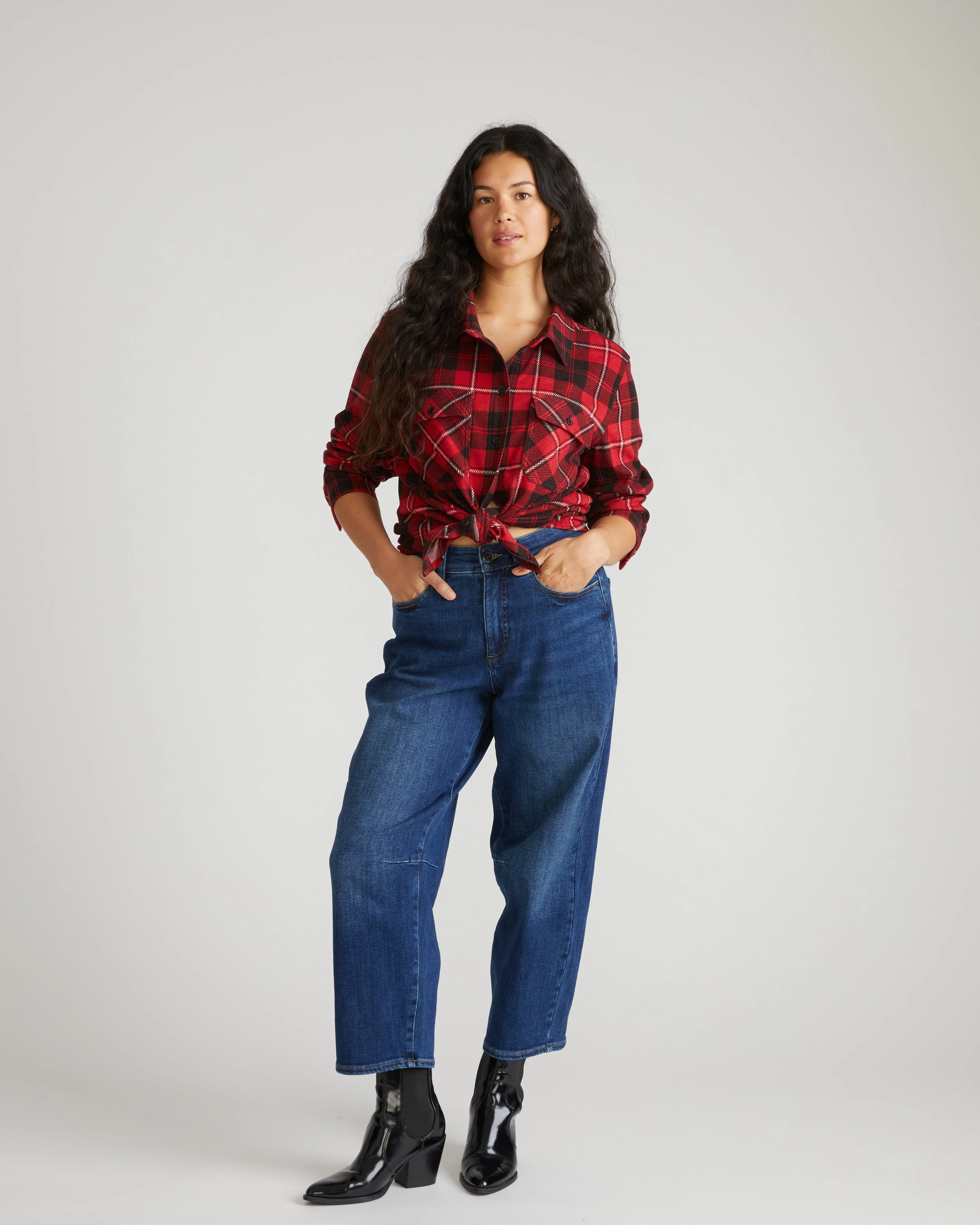 Maine Stretch Flannel Shirt - Ridge Brew Red Plaid - Image 5