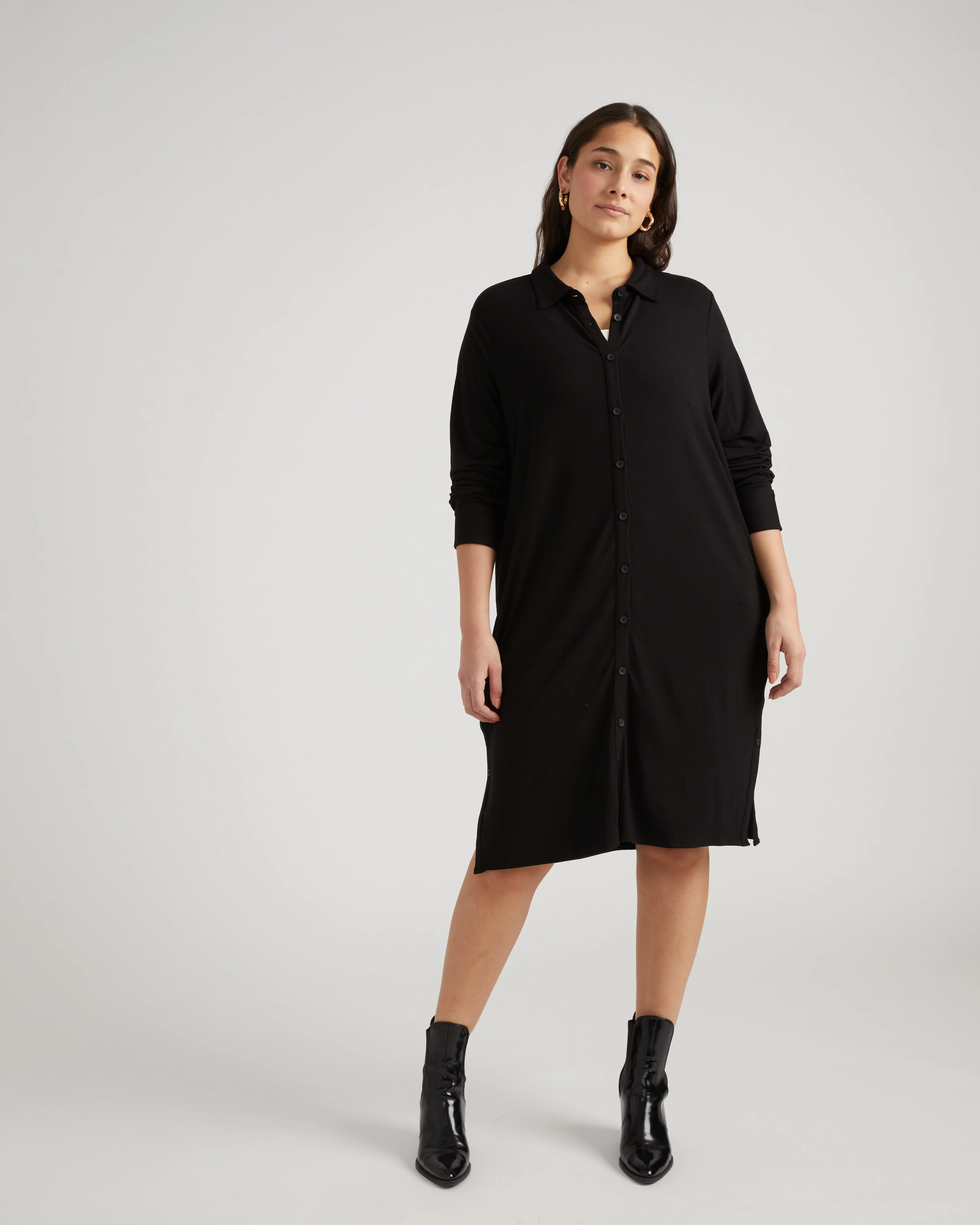 Marcie Liquid Jersey Dress - Black - Image 2