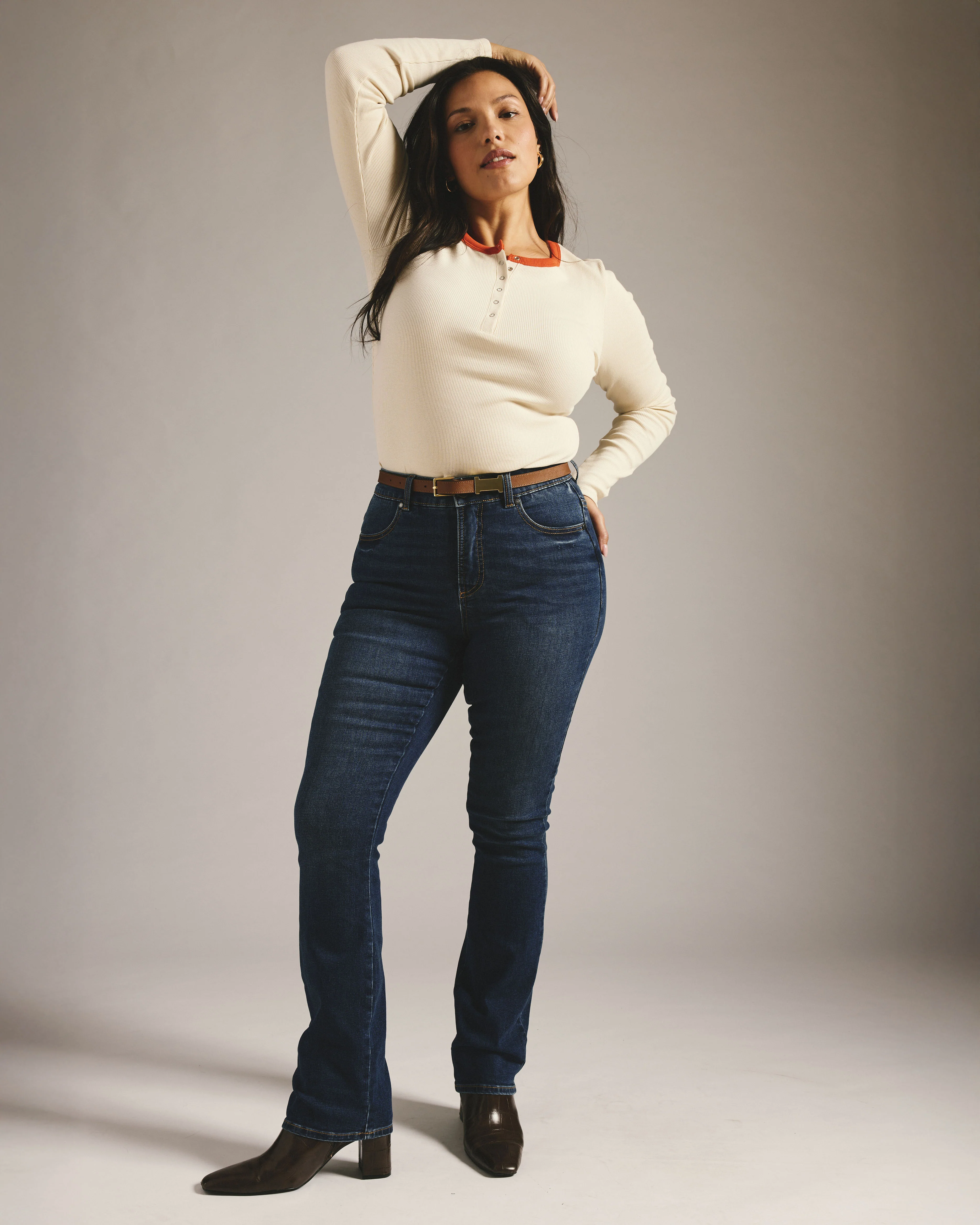 Marne Bootcut Jeans 32 inch - Naval Blue Wash - Image 4