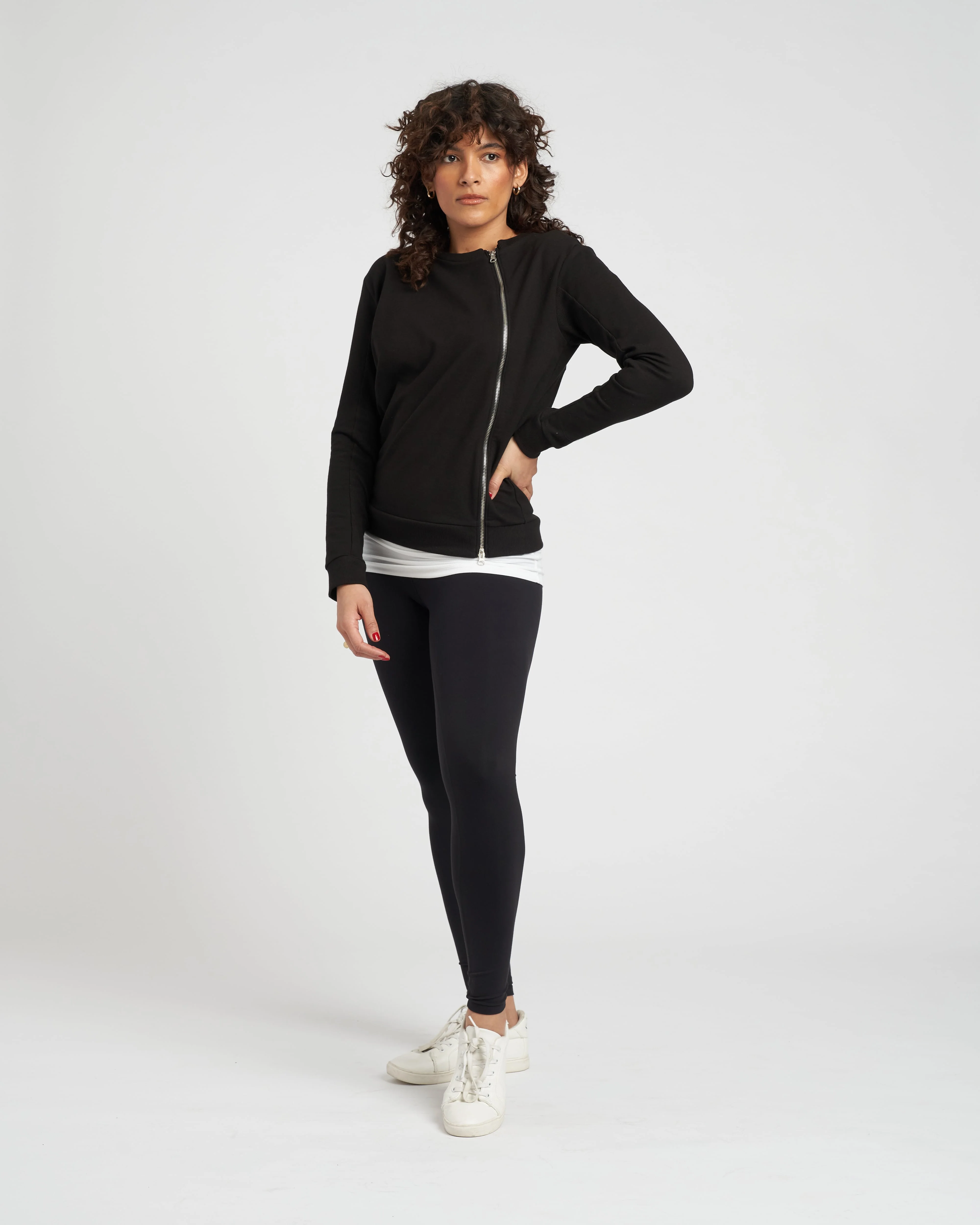 Meridien Zip Sweatshirt - Black - Image 5
