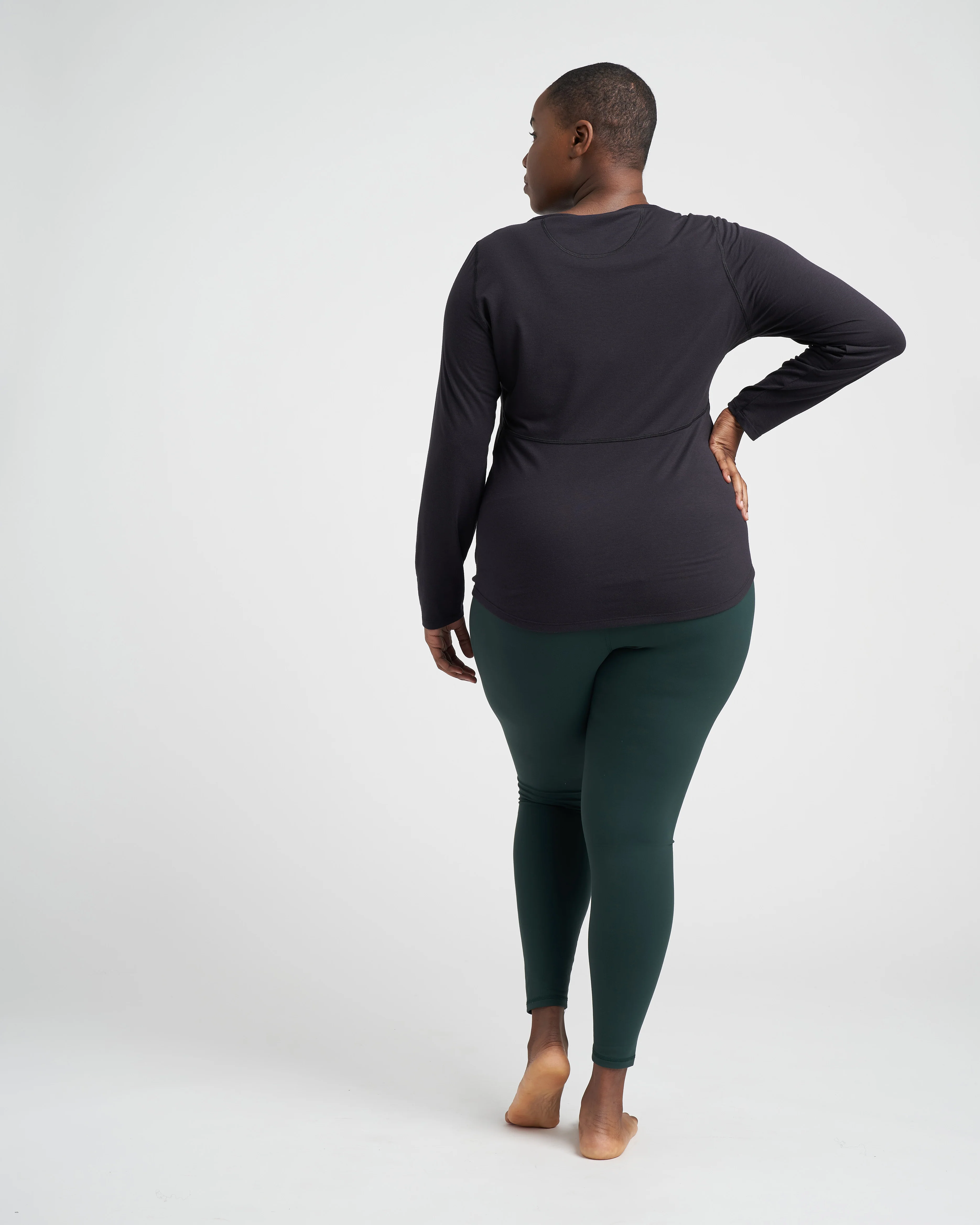 Mia Long Sleeve Movement Tee - Black - Image 3