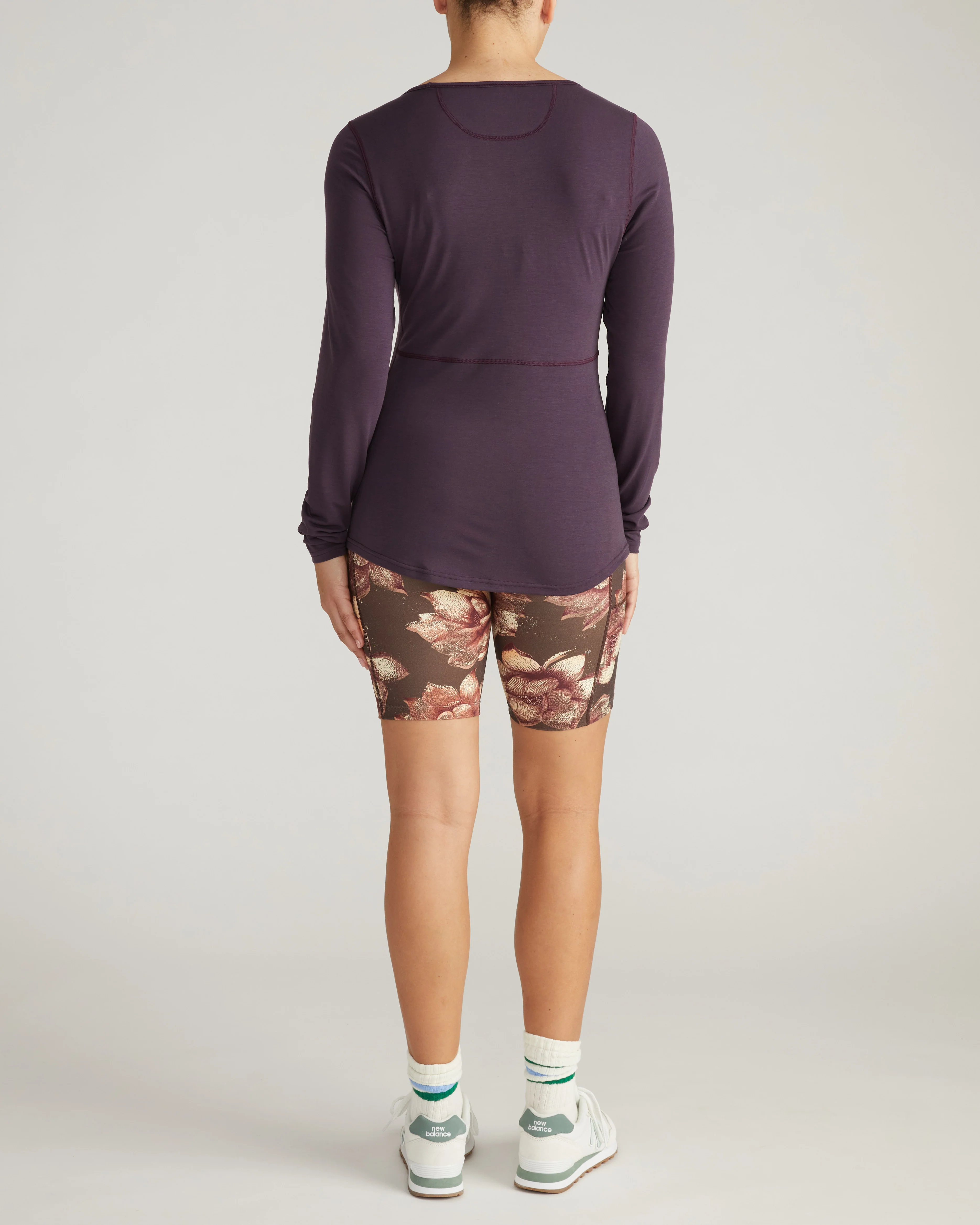 Mia Long Sleeve Movement Tee - Purple Jewel - Image 8