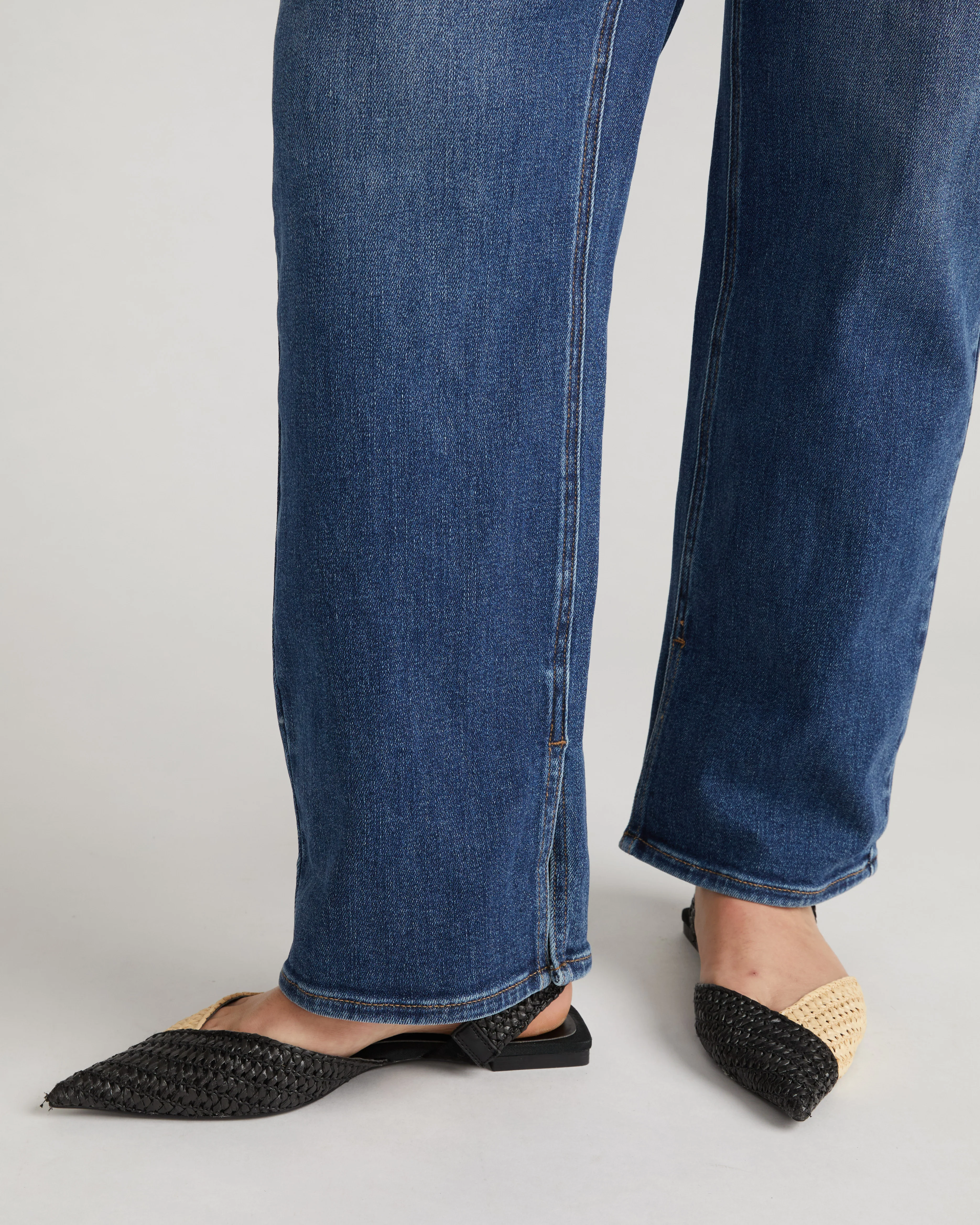 Mimi High Rise Split Hem Jeans 30 Inch - Midnight River - Image 3