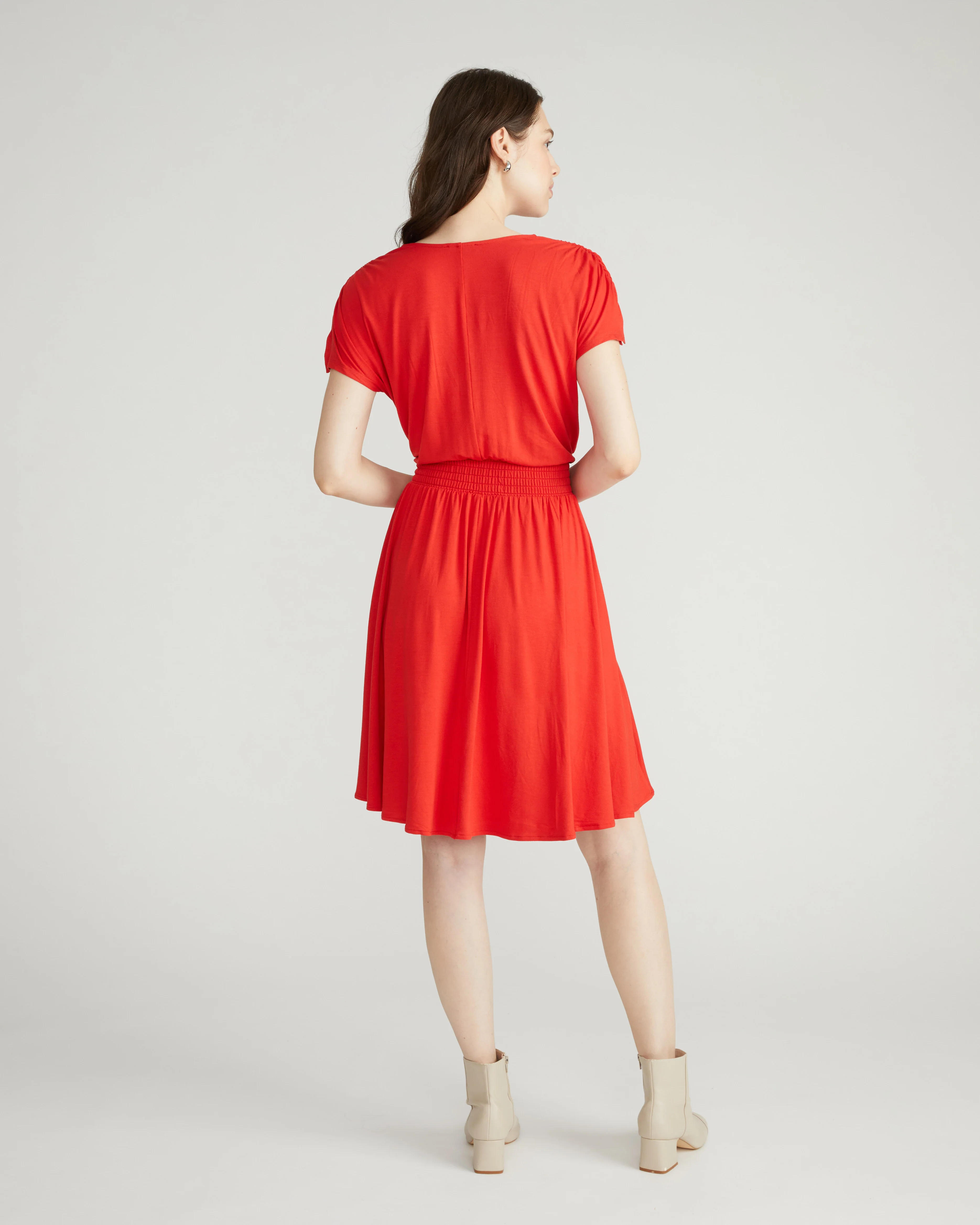 Minetta Liquid Jersey Dress - Lipstick - Image 3