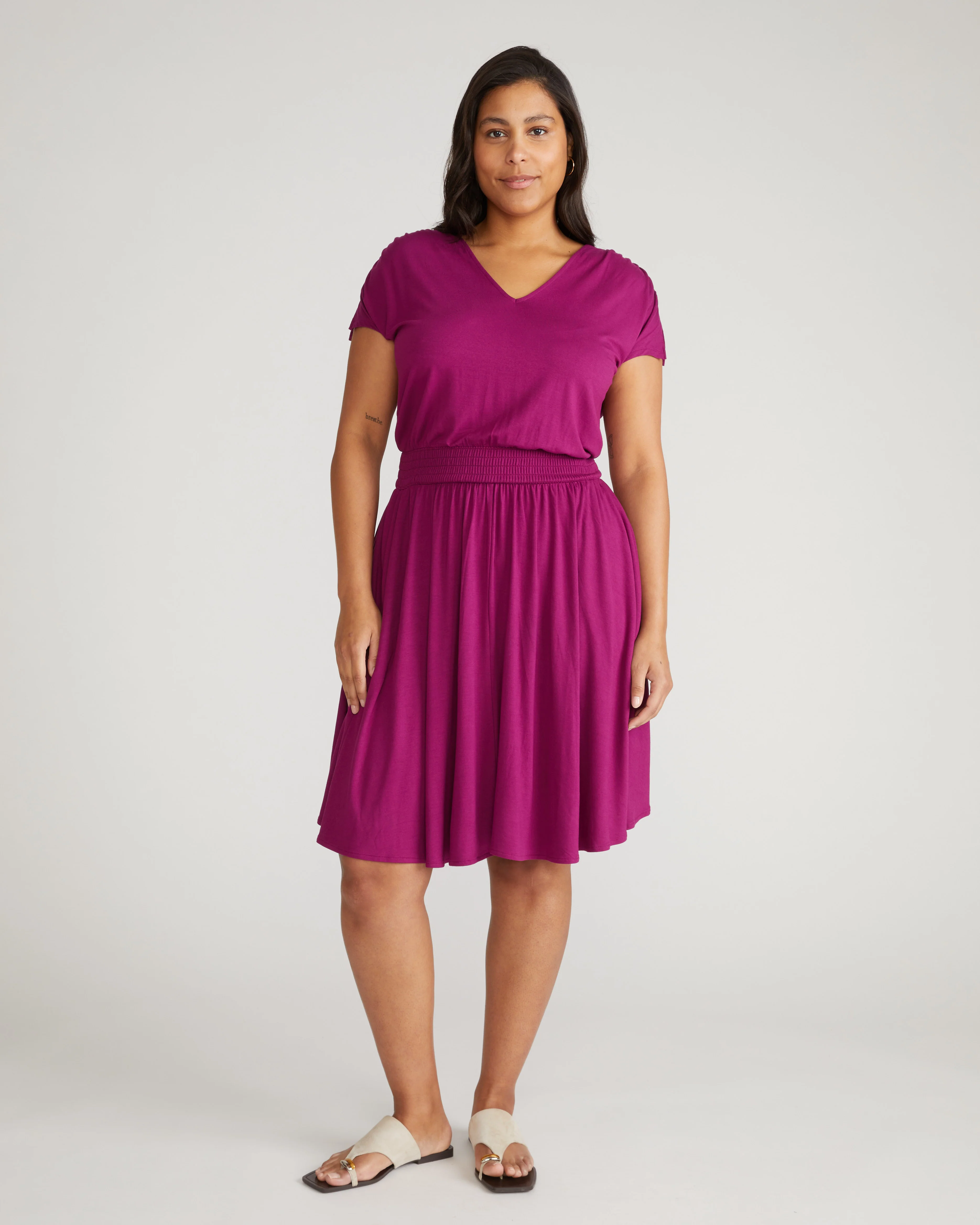 Minetta Liquid Jersey Dress - Rothko Purple - Image 4
