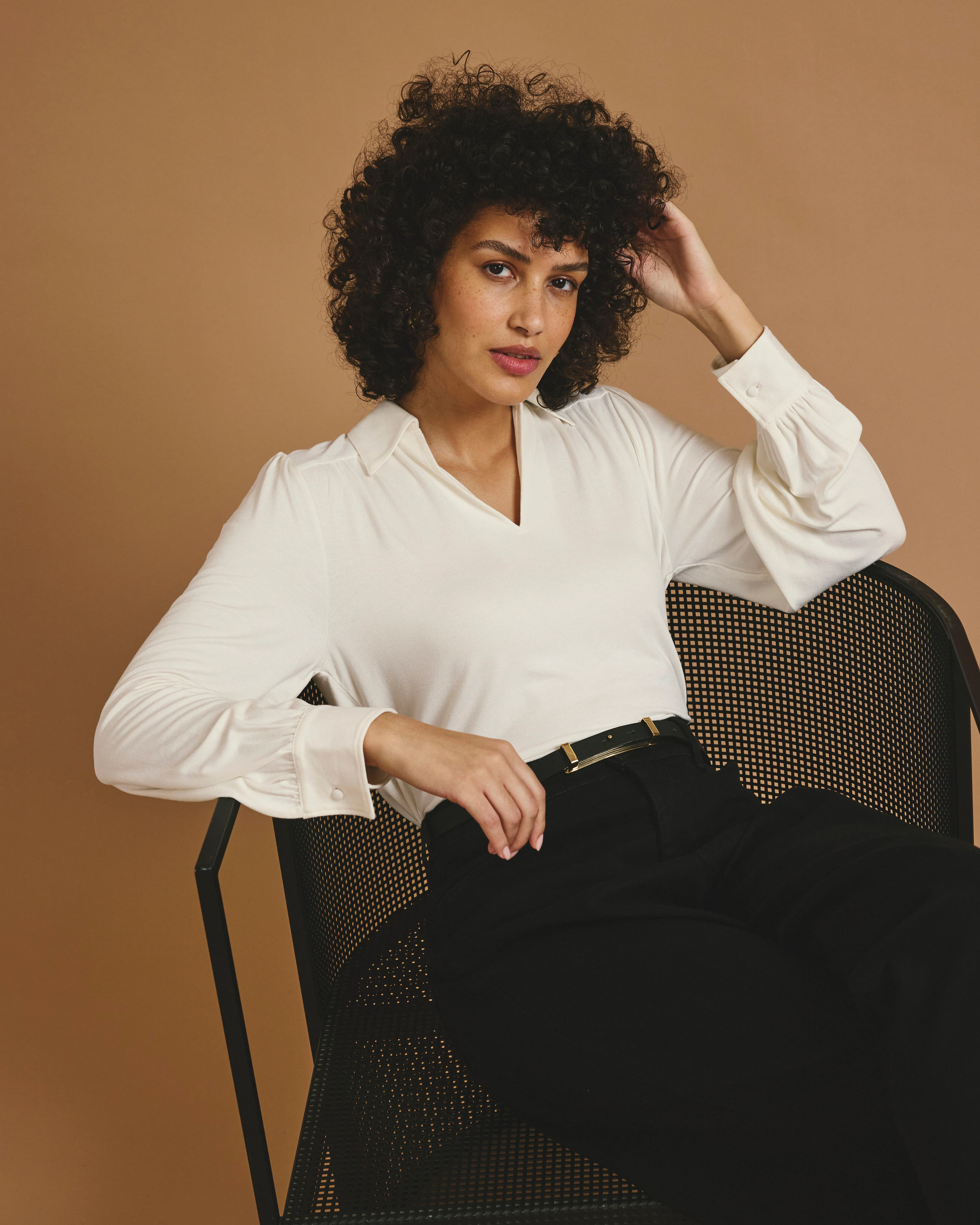 Moore Liquid Jersey Blouse - White - Image 3
