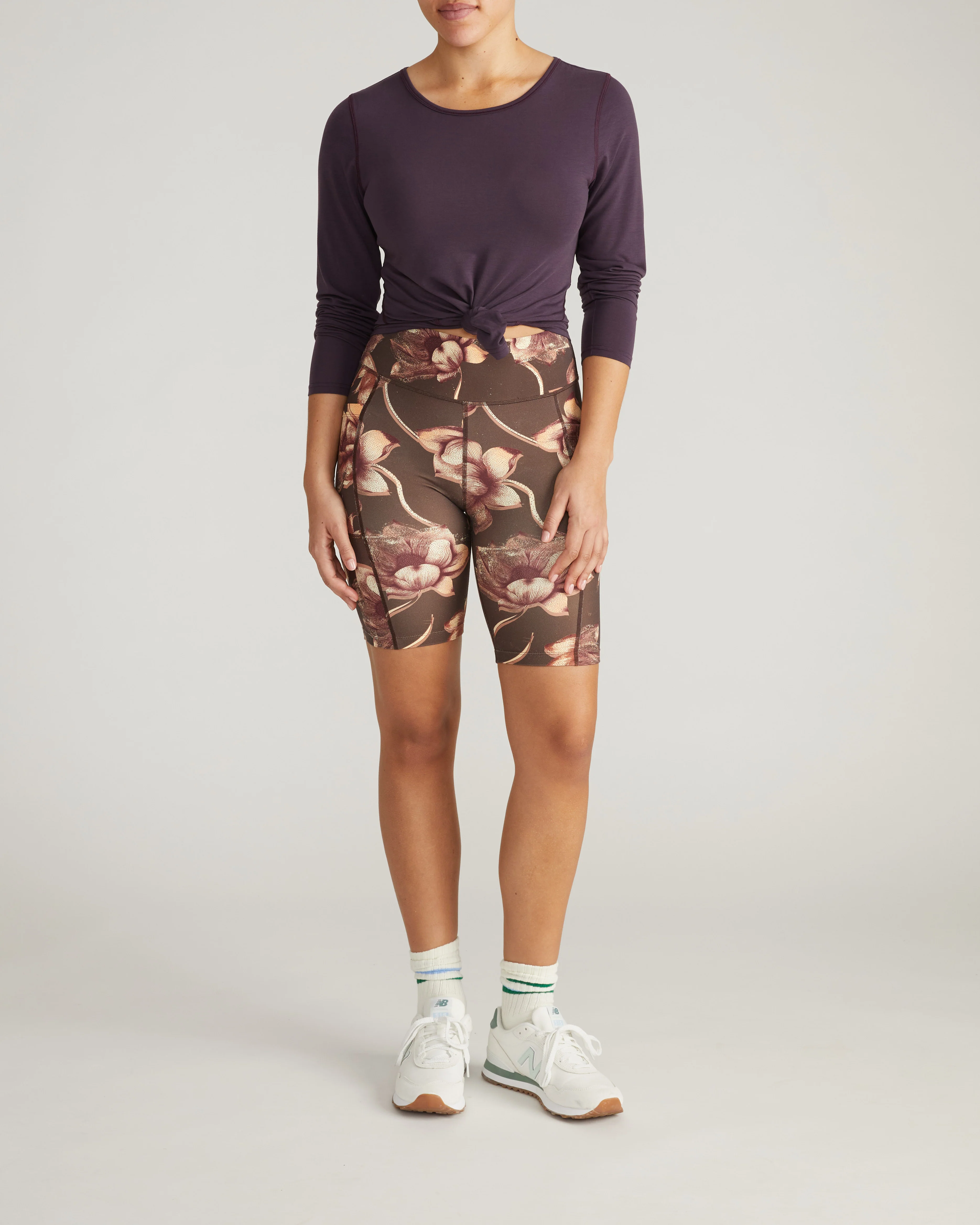 Next-to-Naked Bike Shorts - Lotus Print - Image 5