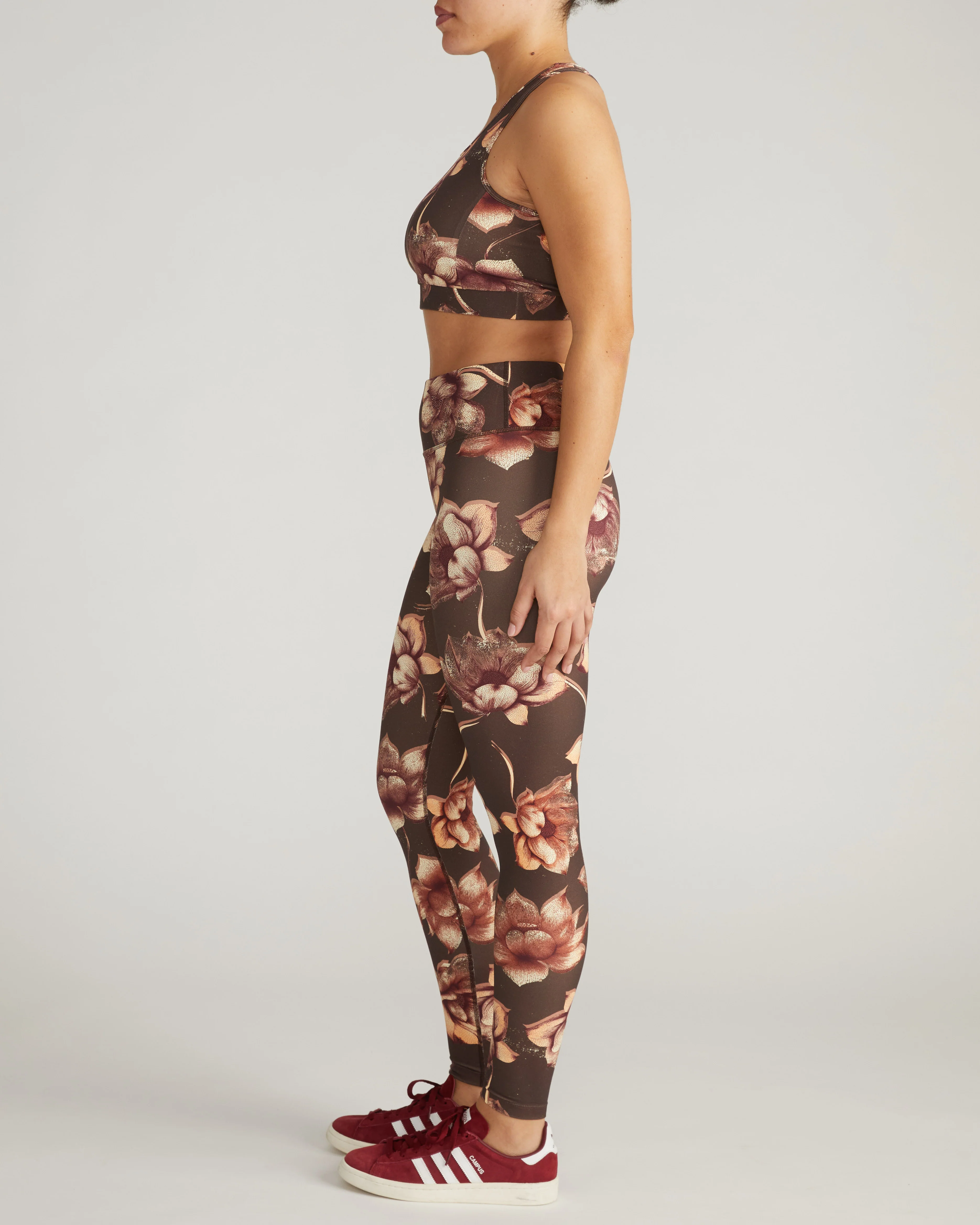 Next-to-Naked Racerback Sports Bra - Lotus Print - Image 8