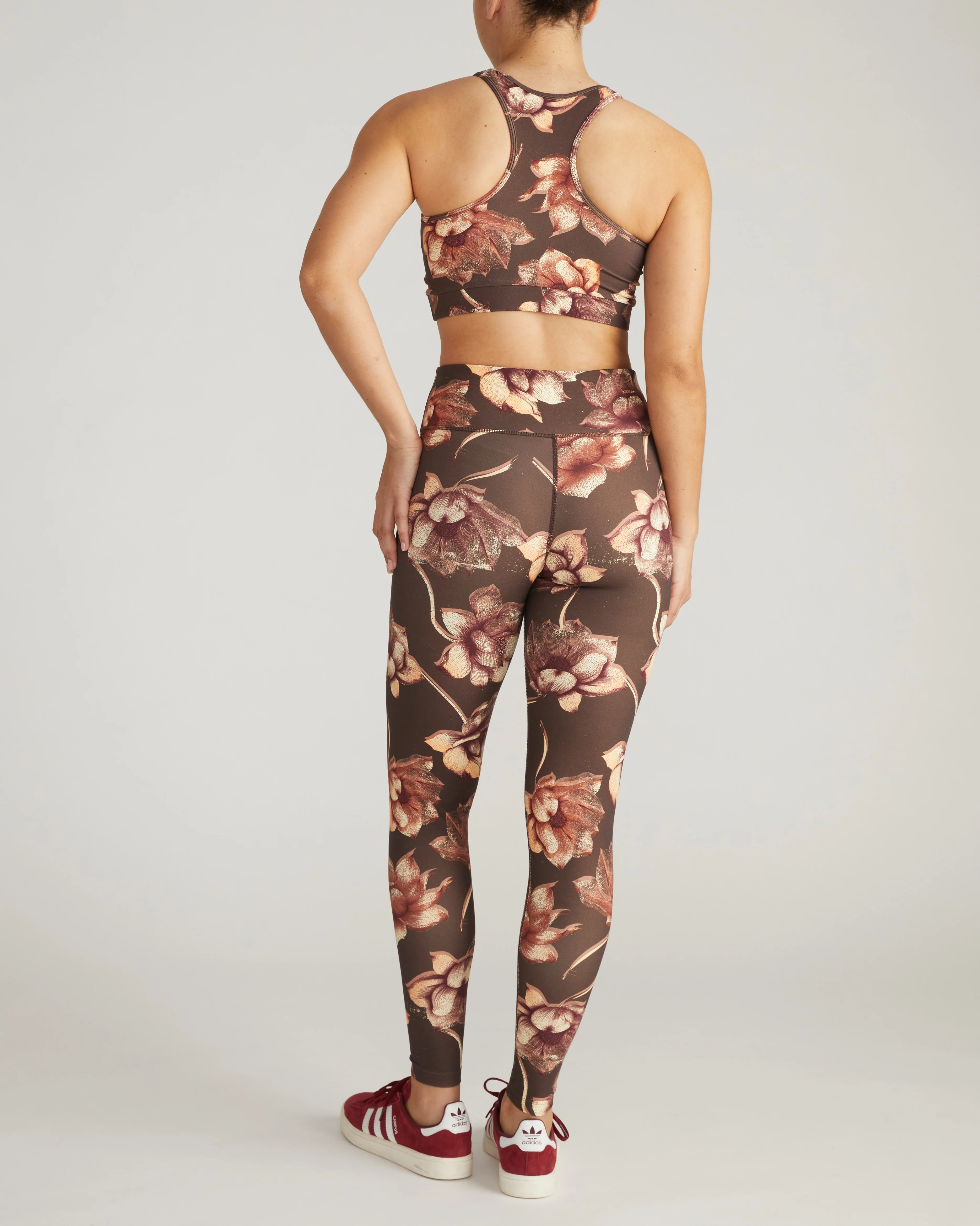 Next-to-Naked Racerback Sports Bra - Lotus Print - Image 9