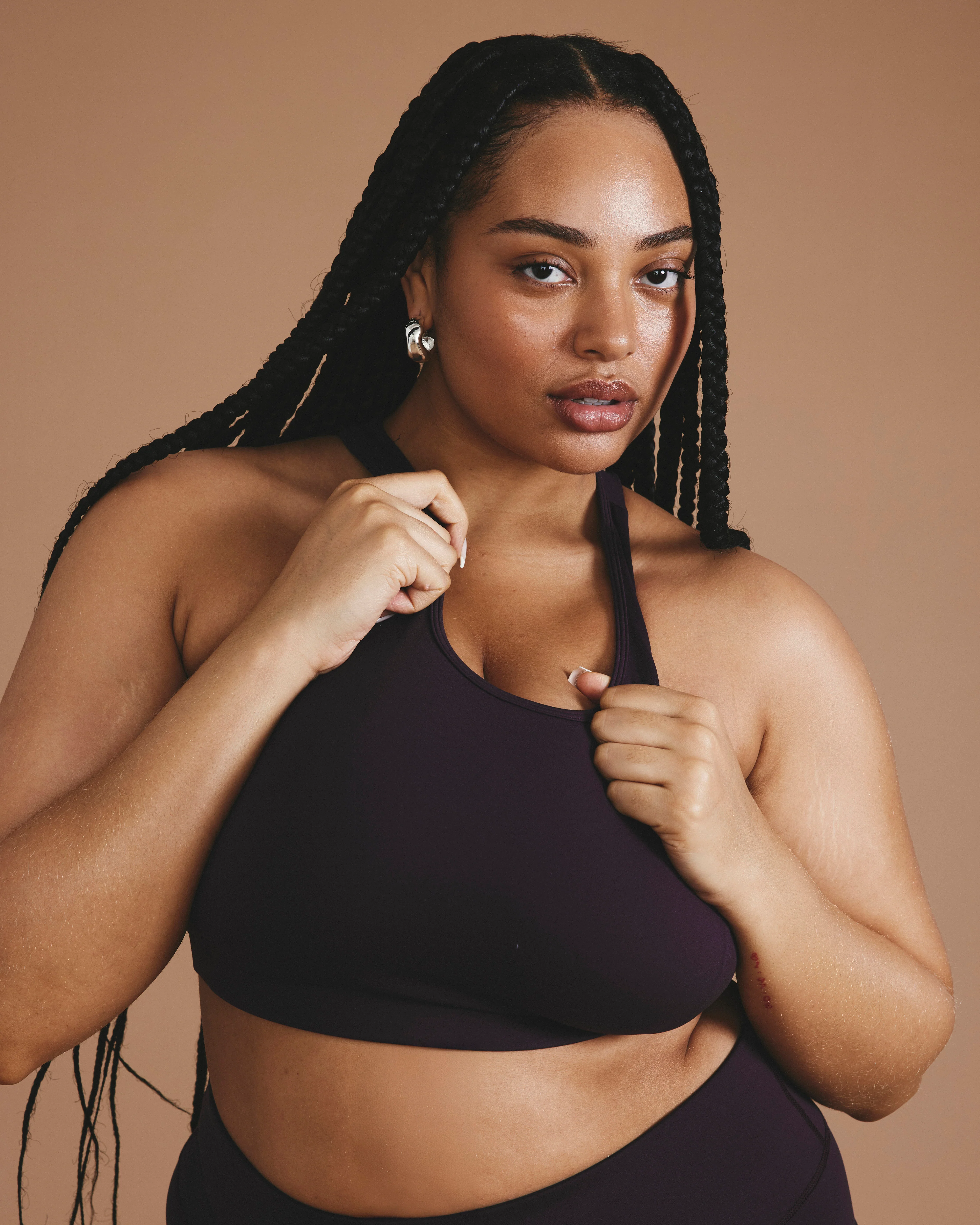 Next-to-Naked Racerback Sports Bra - Purple Jewel - Image 3