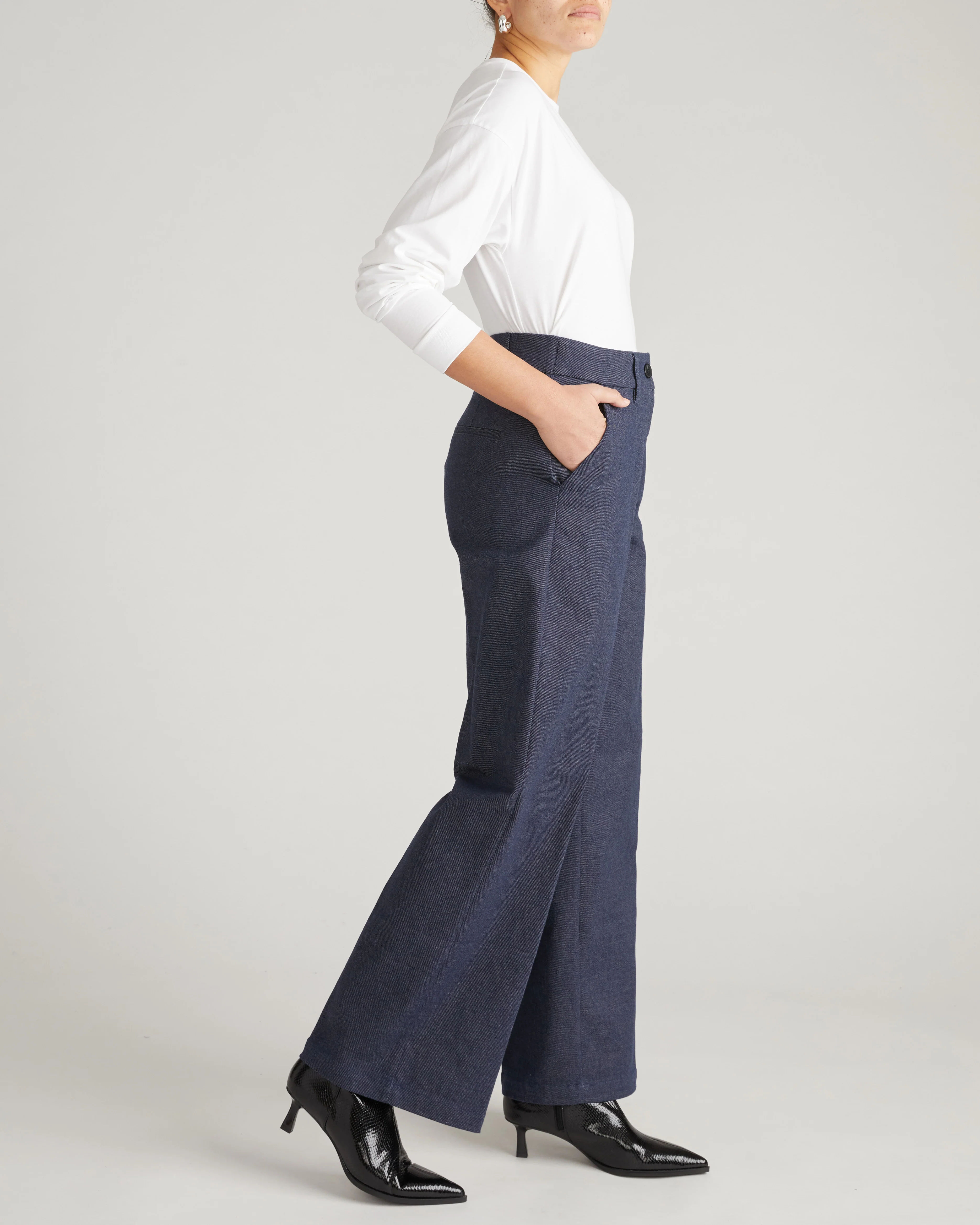 Nova Denim Look Pants - Dark Indigo - Image 8