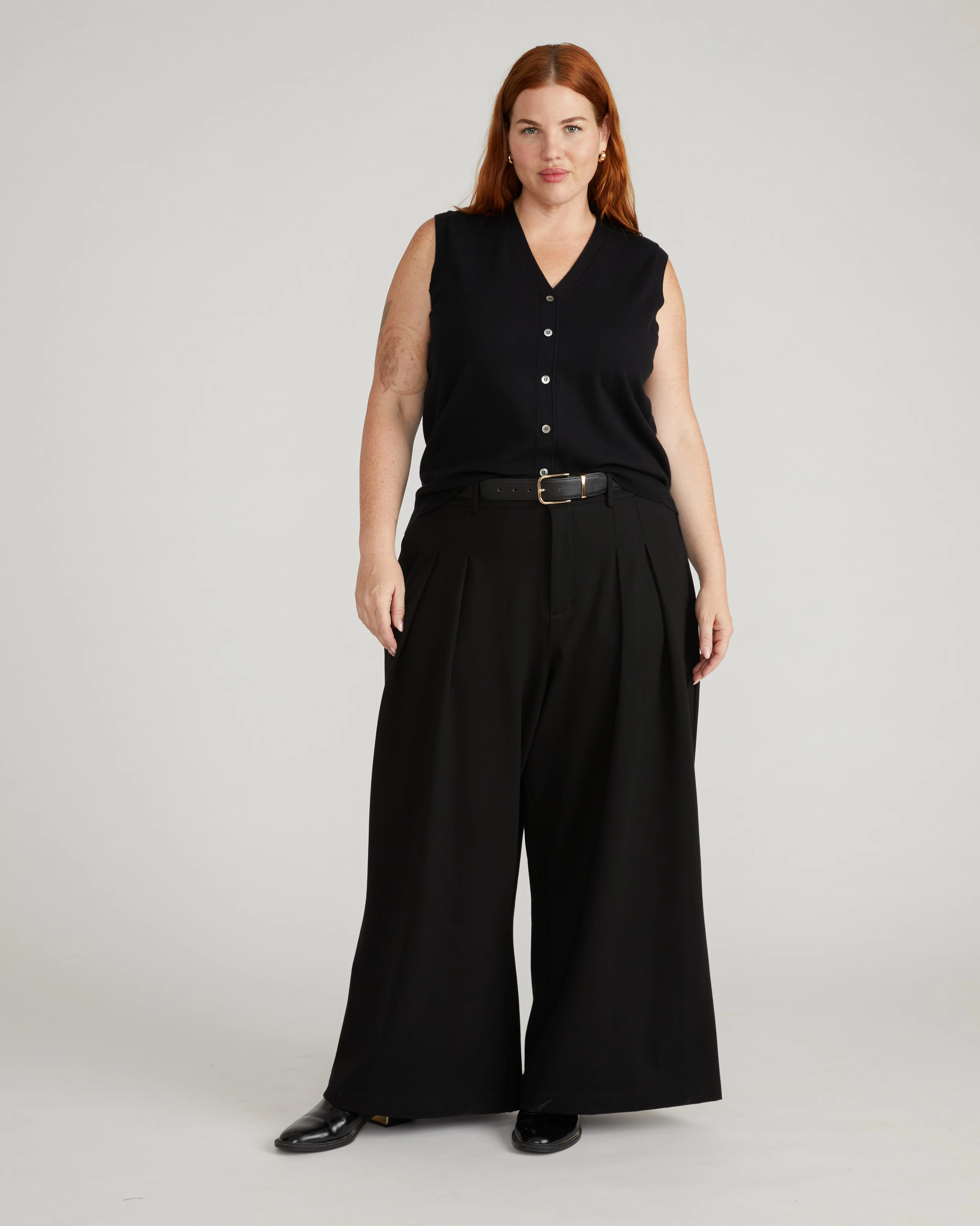 Palais Wide Leg Ponte Pants - Black - Image 4