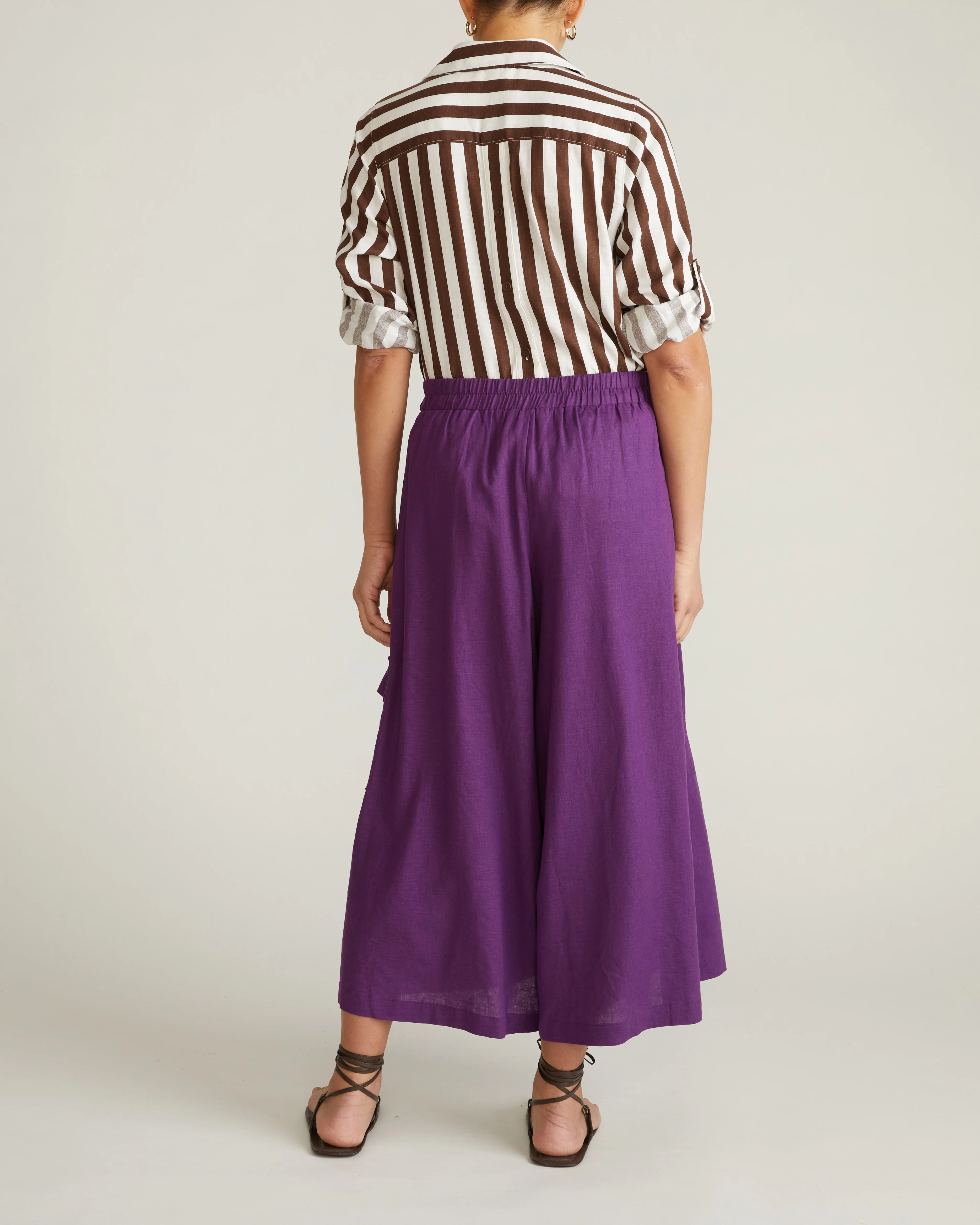 Palazzo Cargo Linen Pant - Dreamy Purple - Image 6