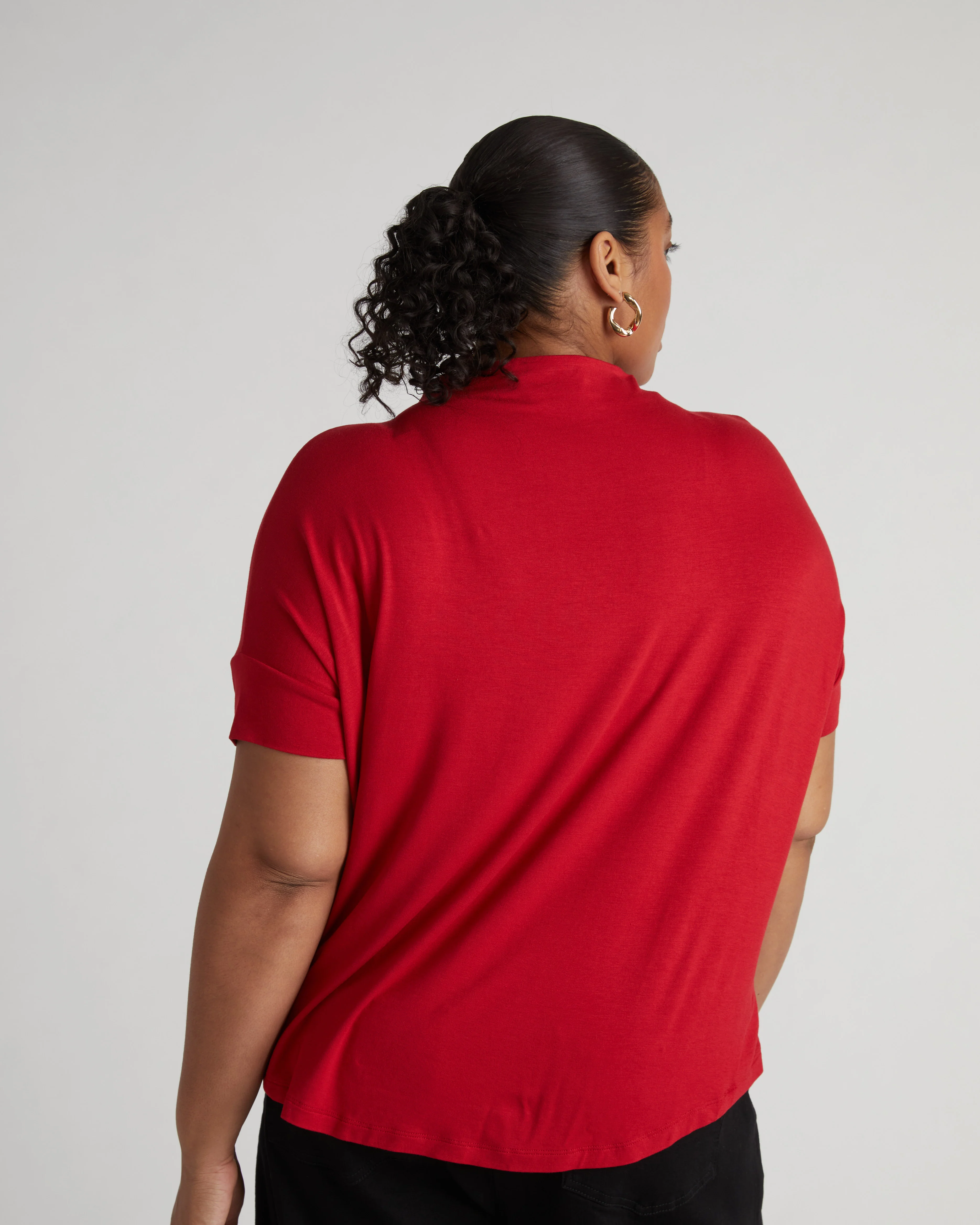 Petra Liquid Jersey Top - New York Red - Image 4