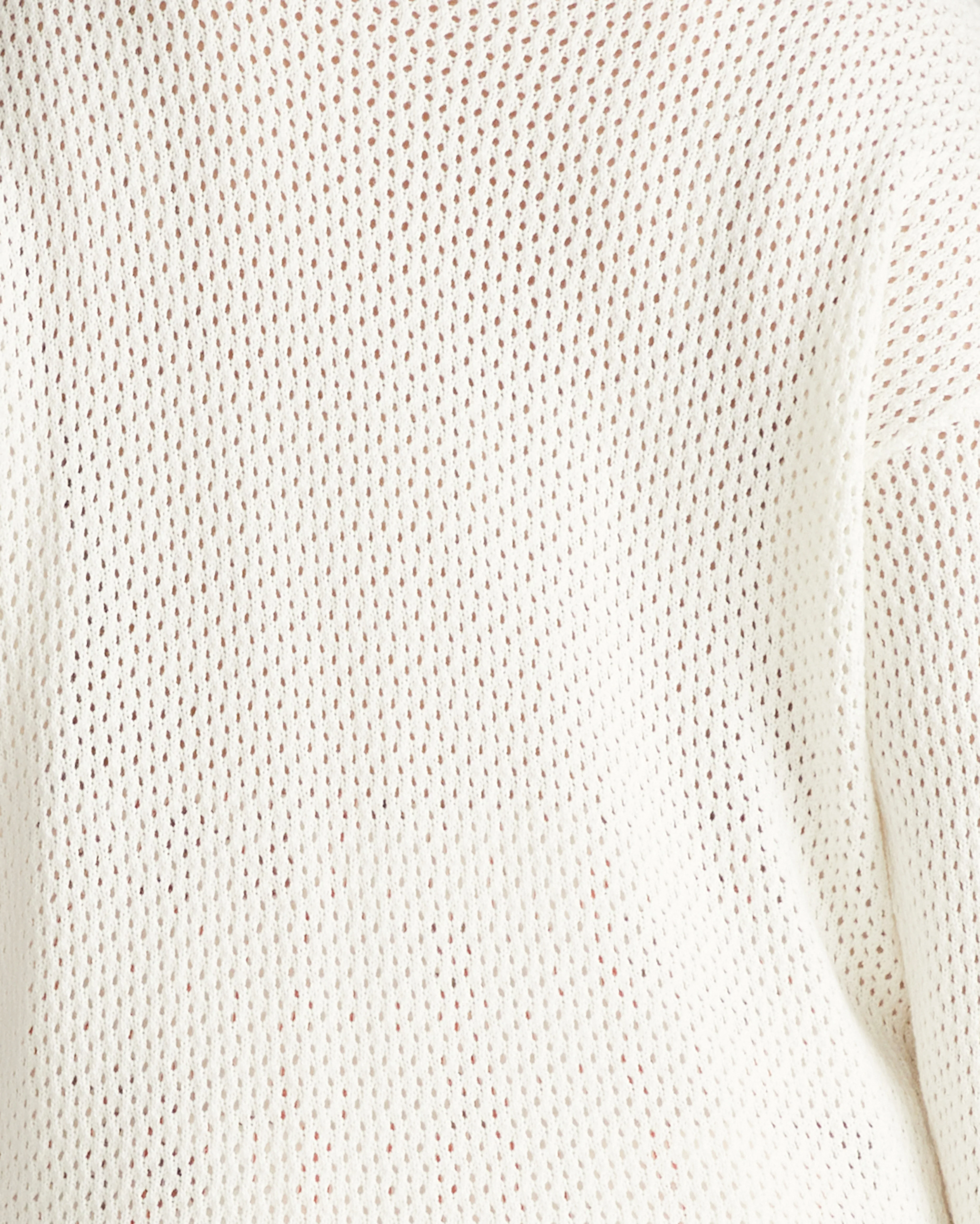 Positano Pointelle Mock Neck Sweater - White - Image 7