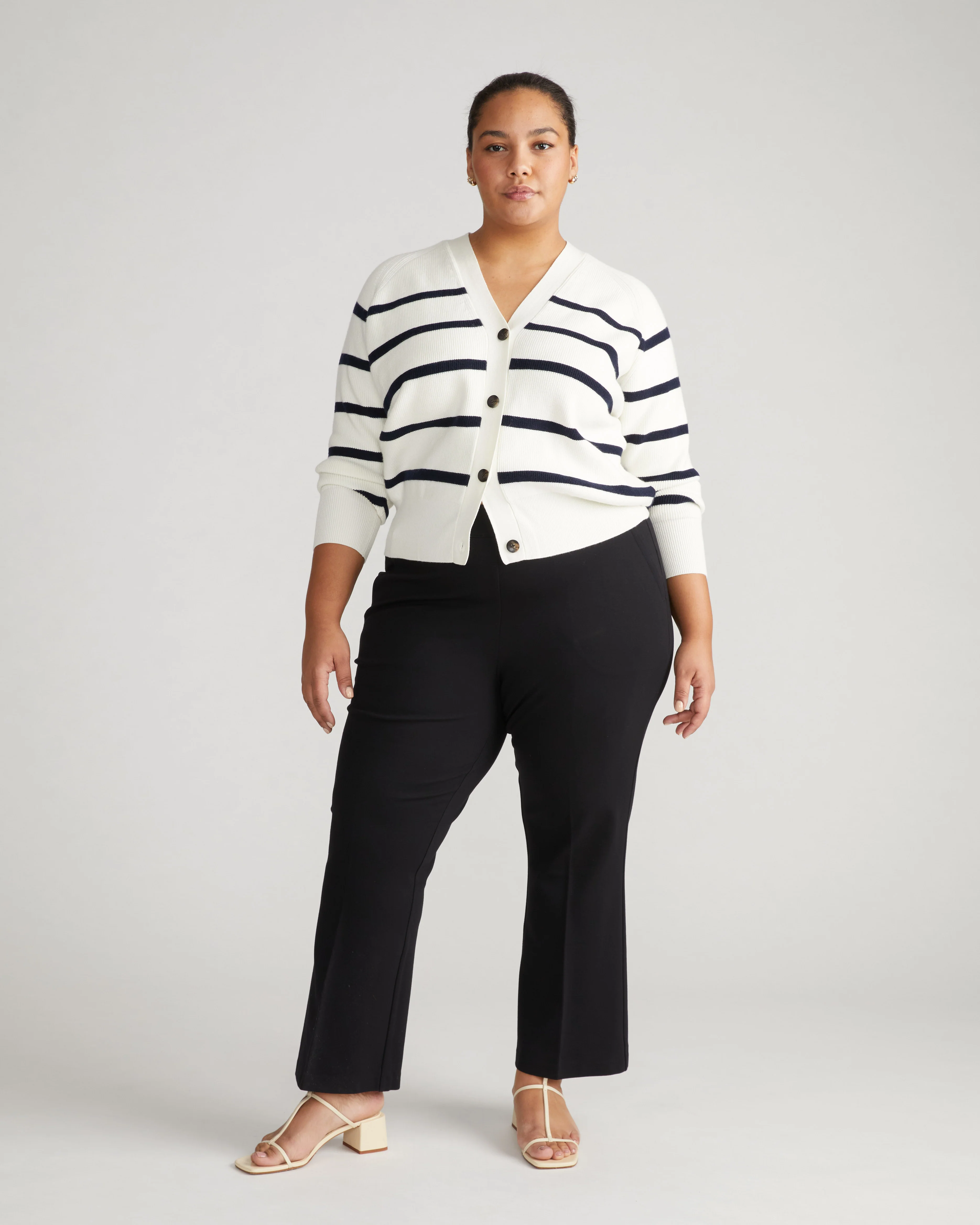Prestige Ponte Flared Pants - Black - Image 2