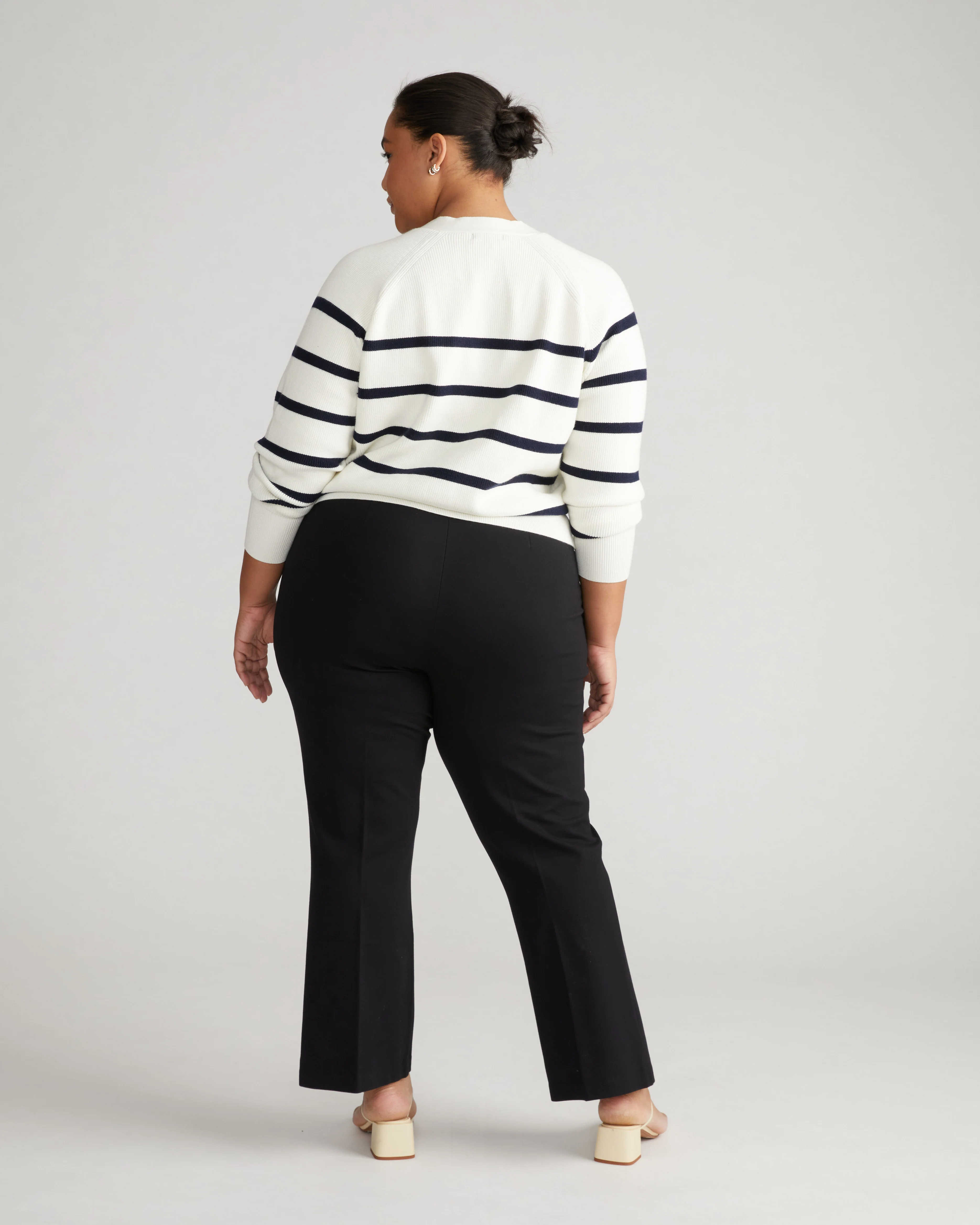 Prestige Ponte Flared Pants - Black - Image 5