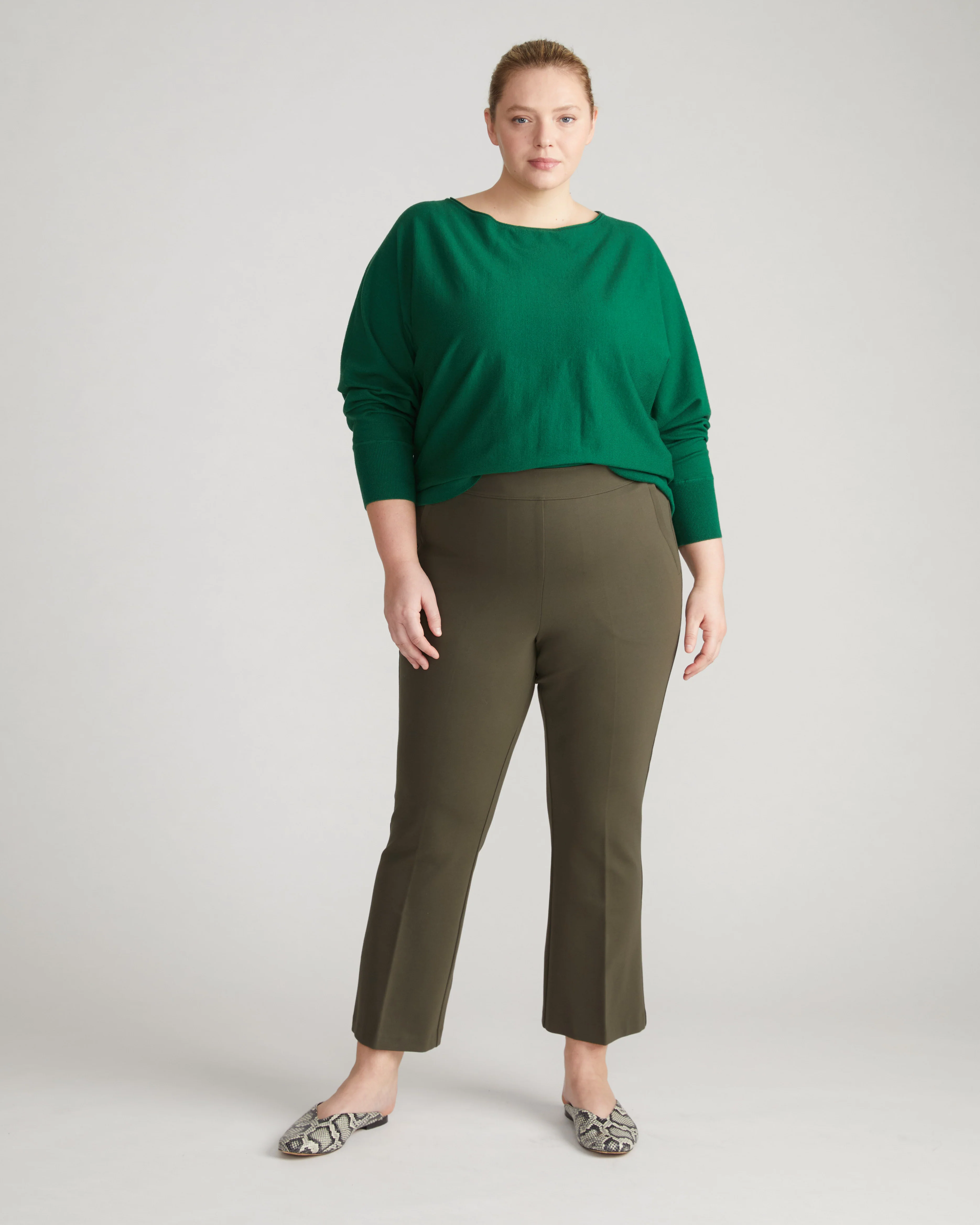 Prestige Ponte Flared Pants - Nori - Image 5