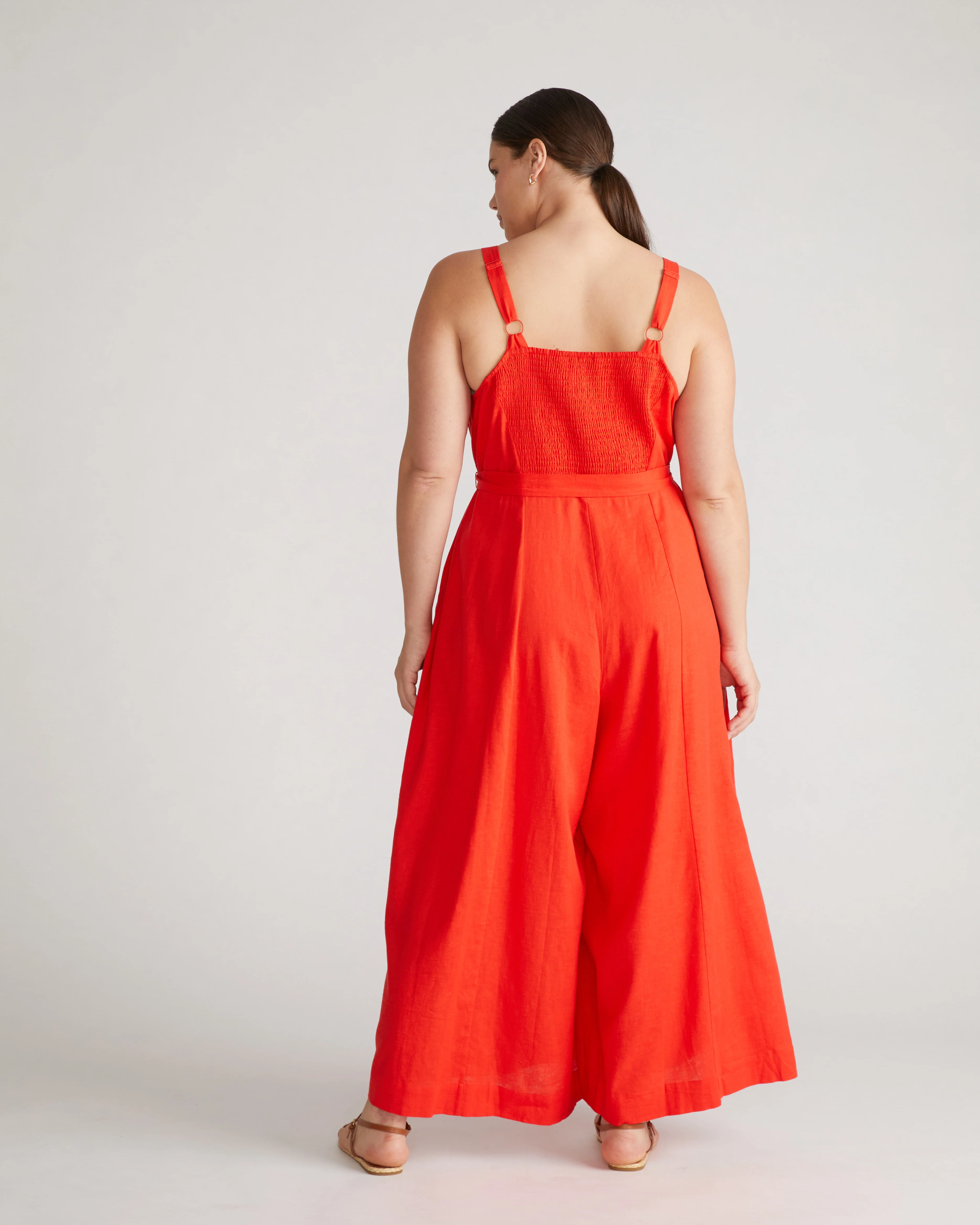 Promenade Linen Jumpsuit - Shoreline Sunset - Image 2