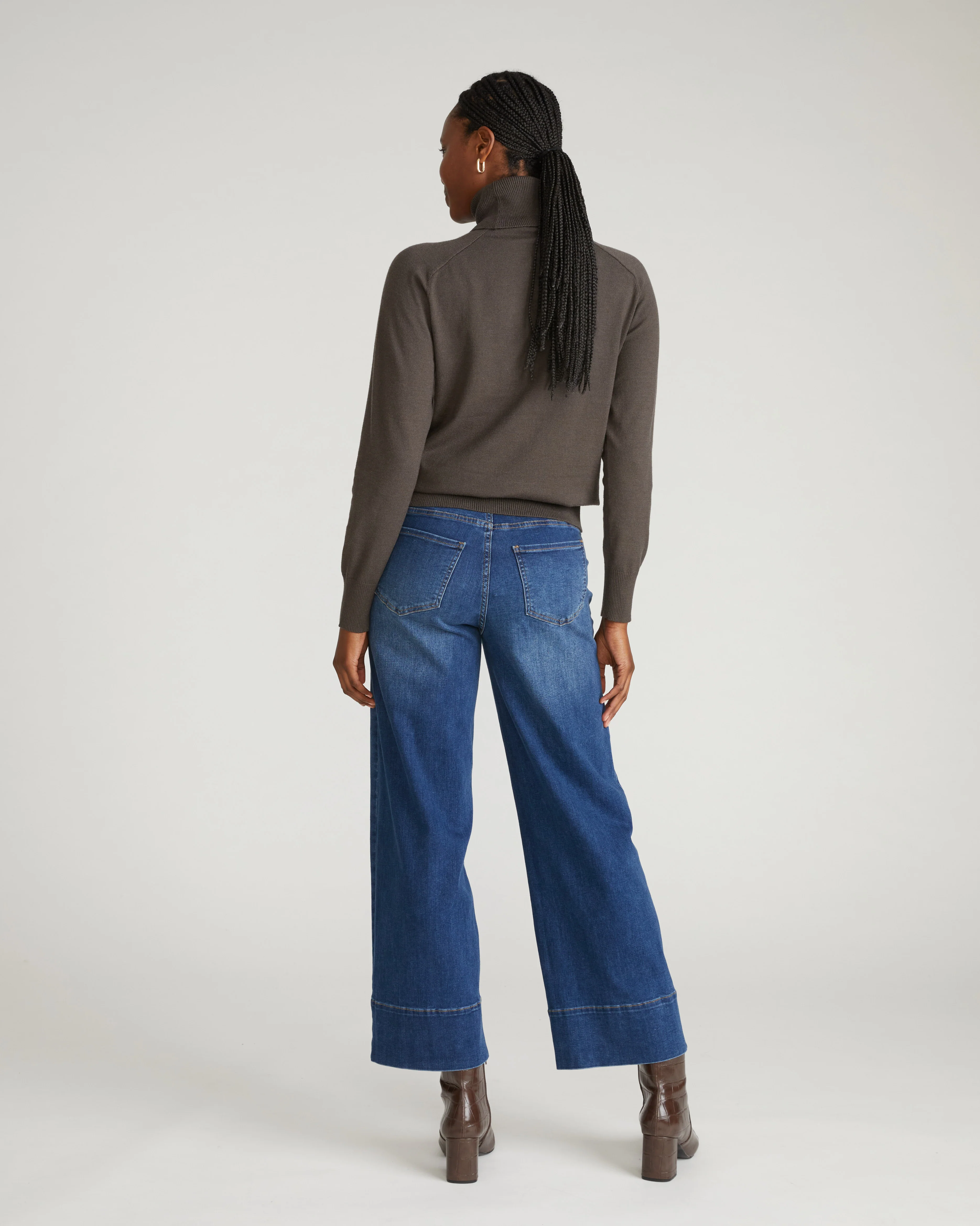 Renee Savvy Fine Knit Raglan Turtleneck - Graphite - Image 6