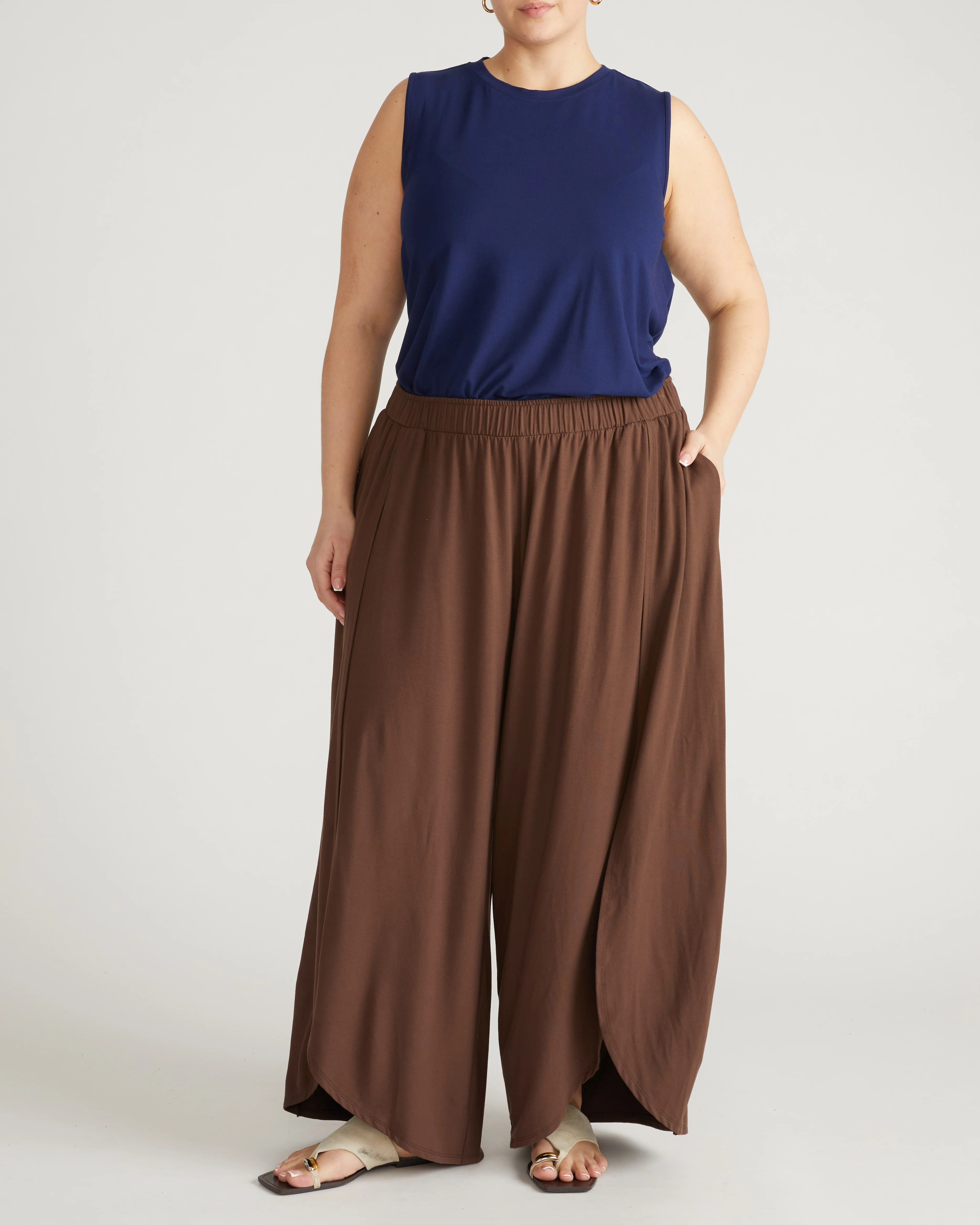 Rey Divine Jersey Pull-On Pants - Peppercorn - Image 3