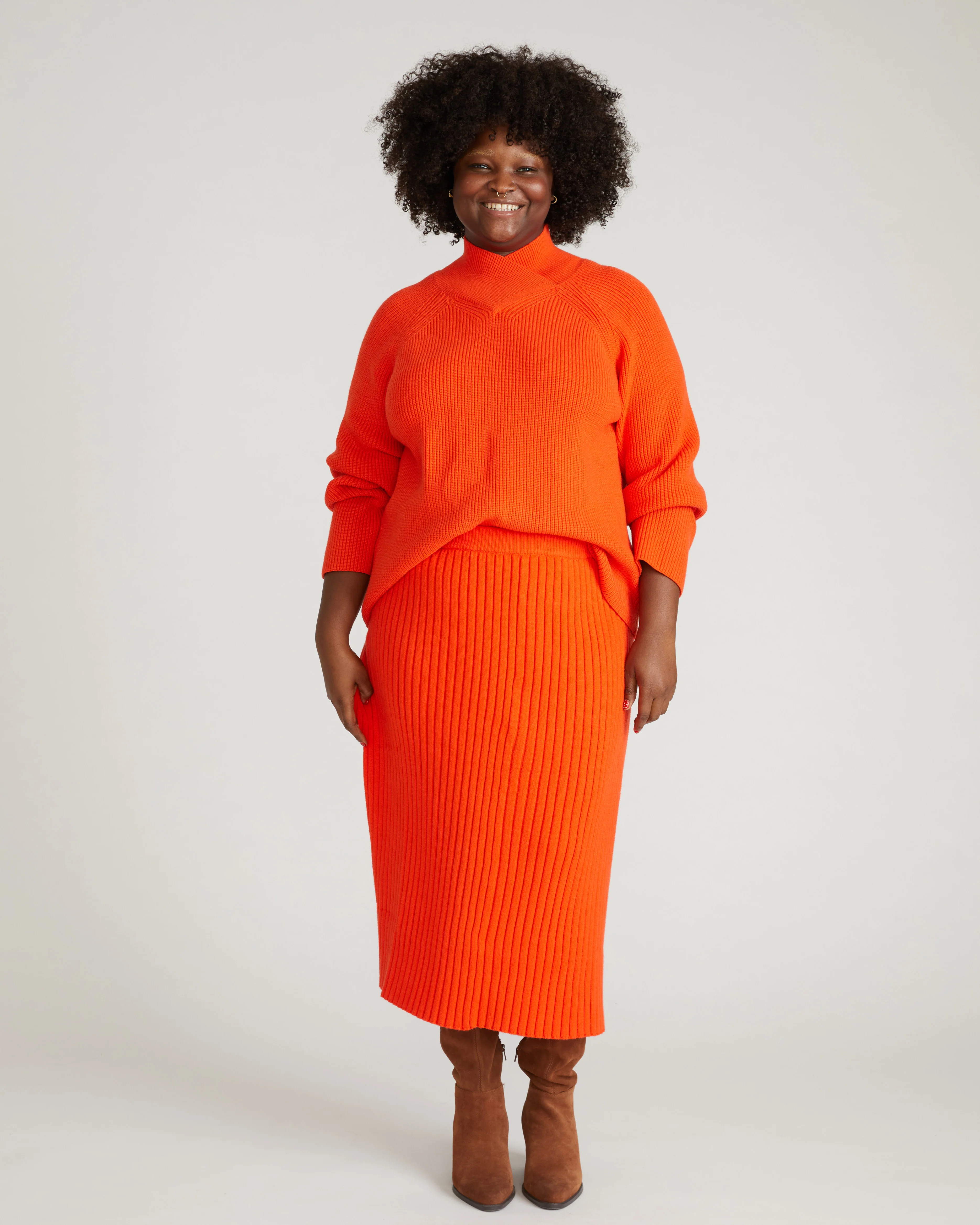 Risa Sweater Skirt - Poppy - Image 3