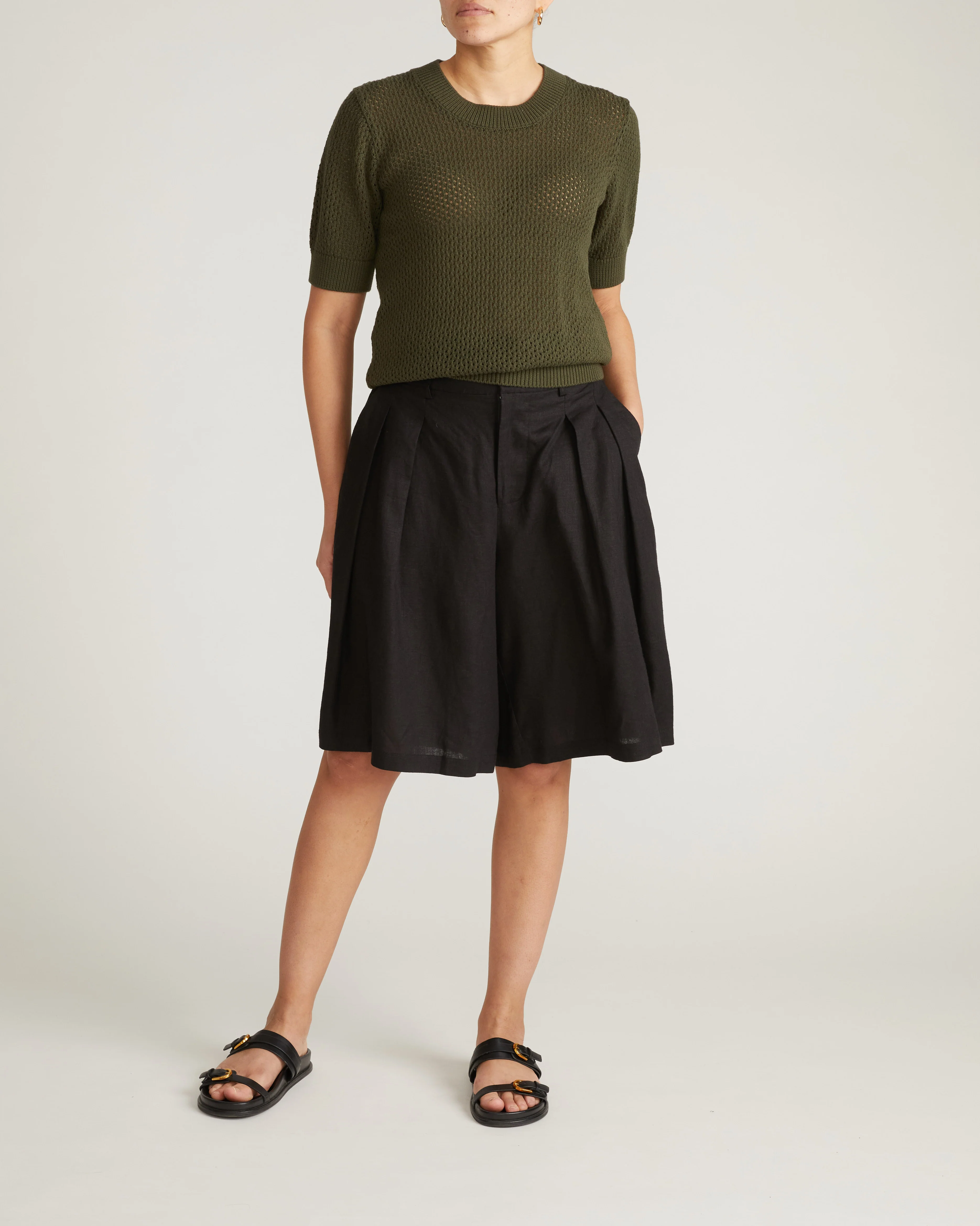 Rosie Pointelle Sweater Top - Camo - Image 4