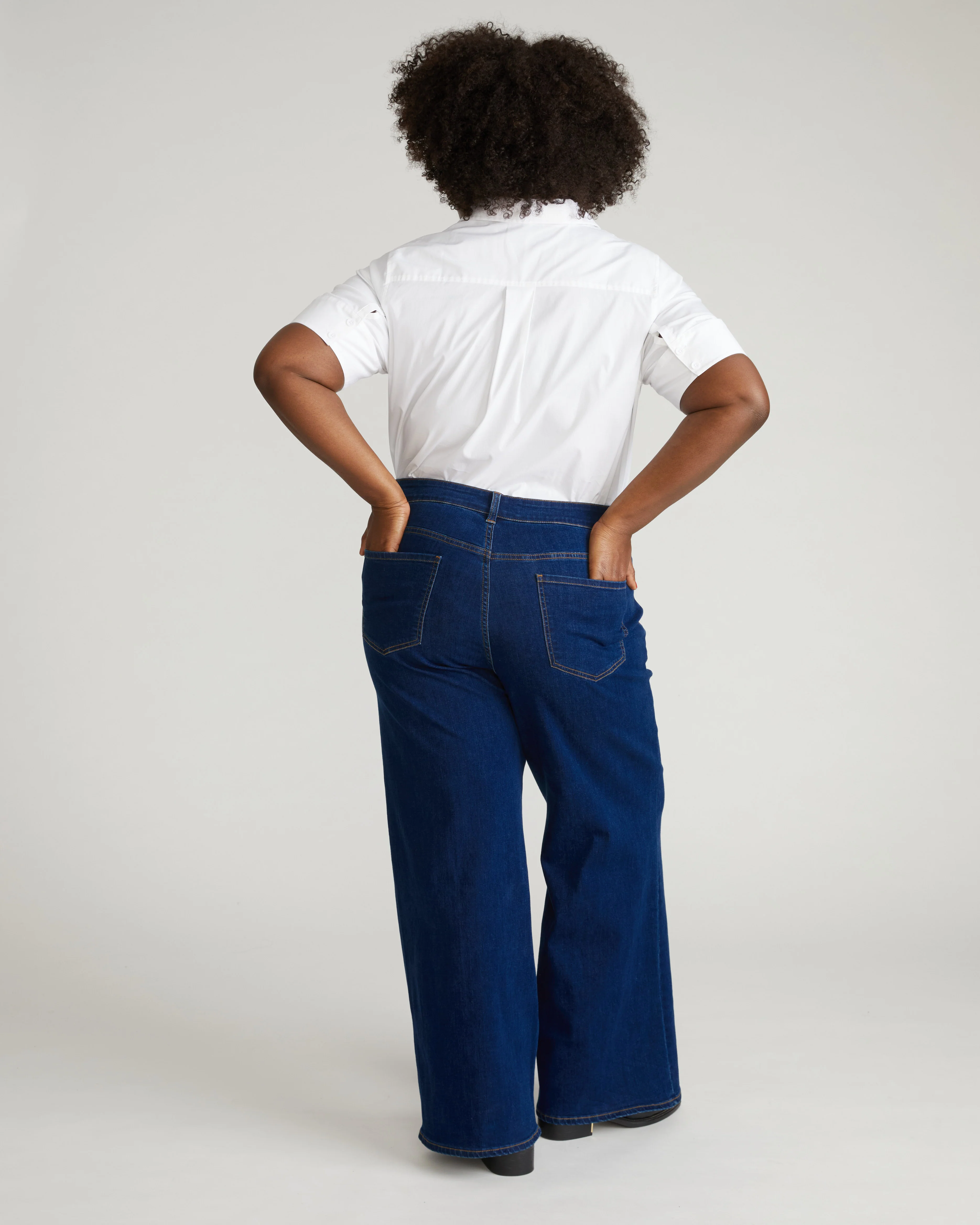 Roxy Relaxed Bootcut Jeans - River Blue Wash - Image 6