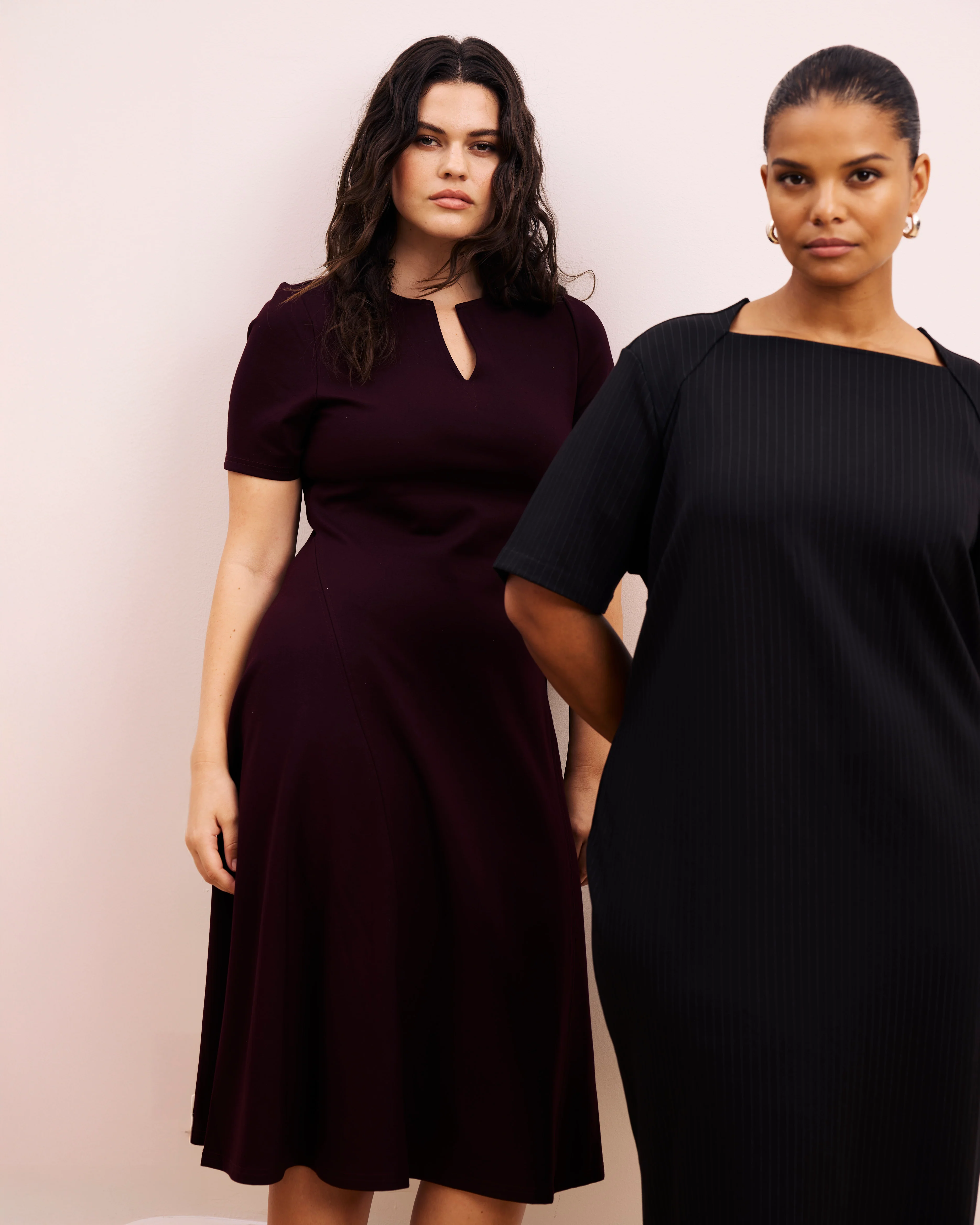 Saskia Ponte Dress - Black Cherry - Image 6