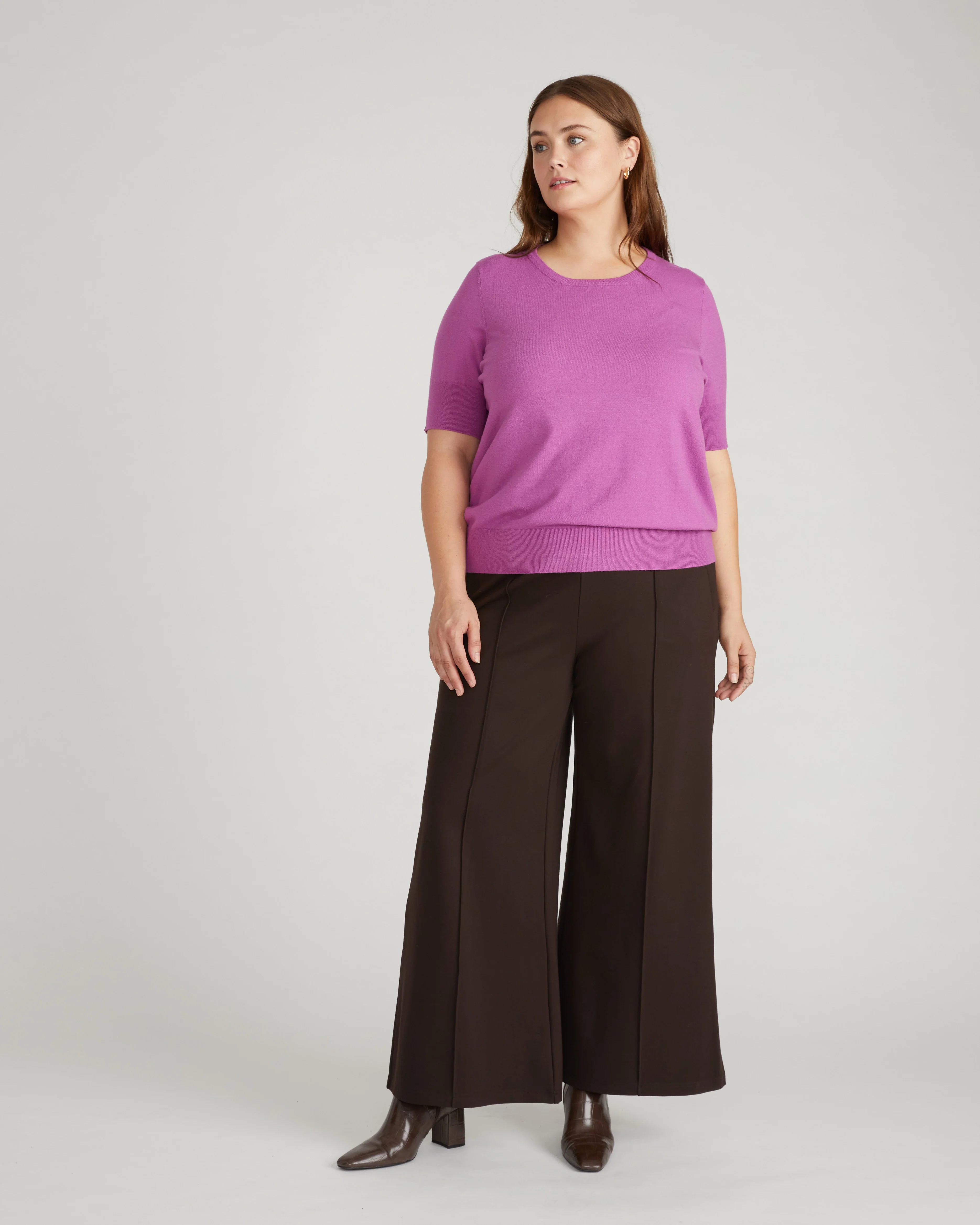 Savvy Fine Knit Sweater Top - Purple Vision - Image 5