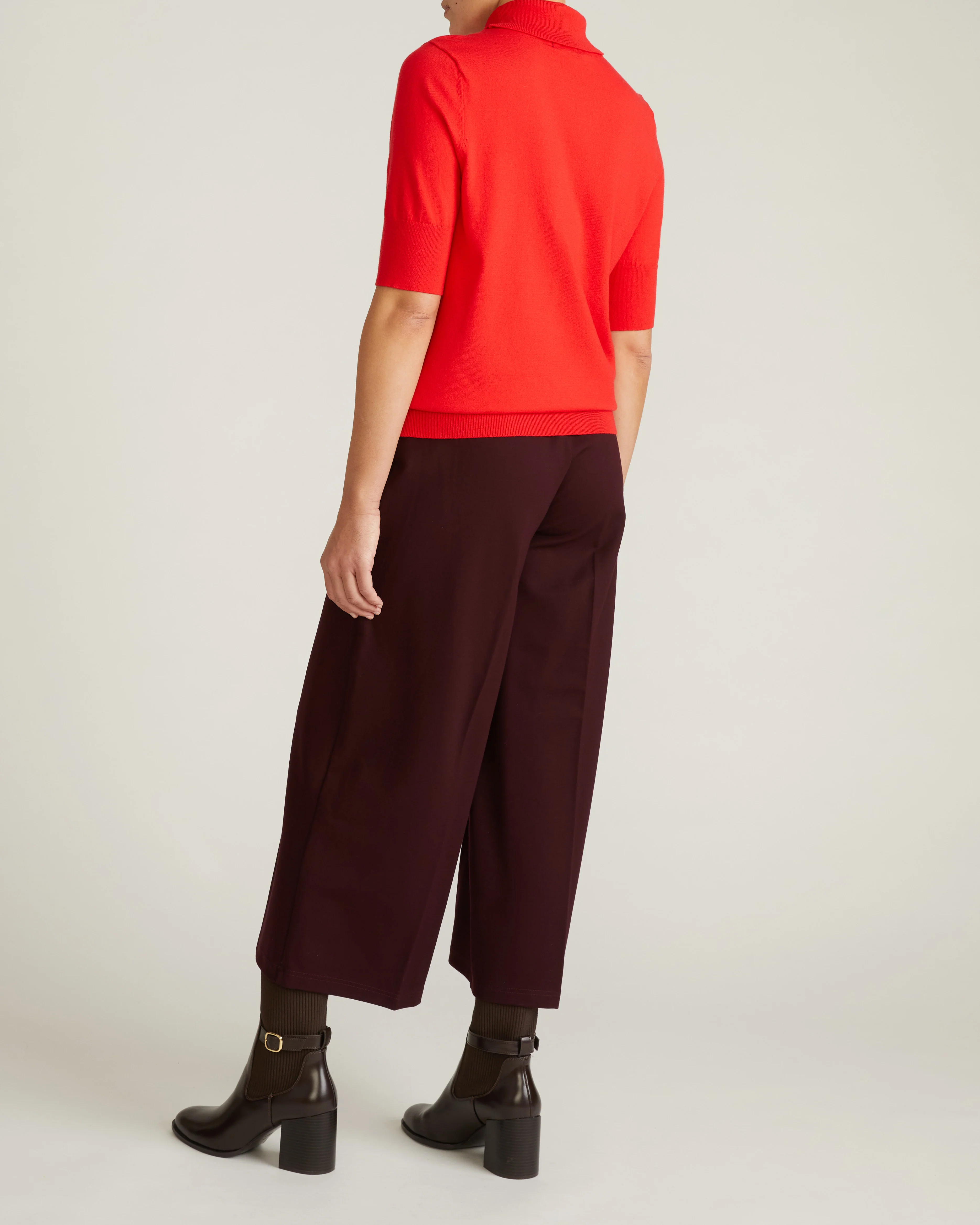 Savvy Fine Knit Turtleneck Sweater Top - Lipstick - Image 7
