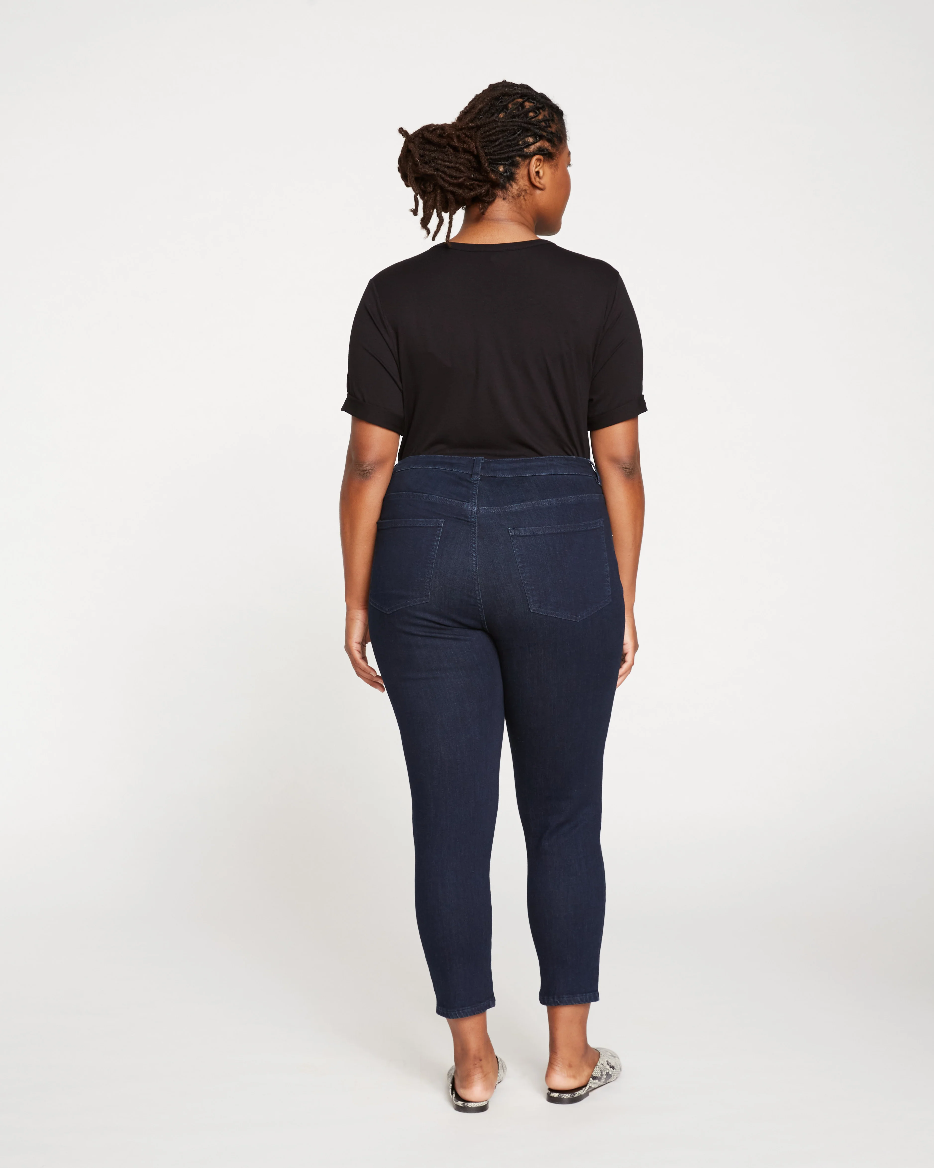 Seine High Rise Skinny Jeans 27 Inch - Dark Indigo - Image 8