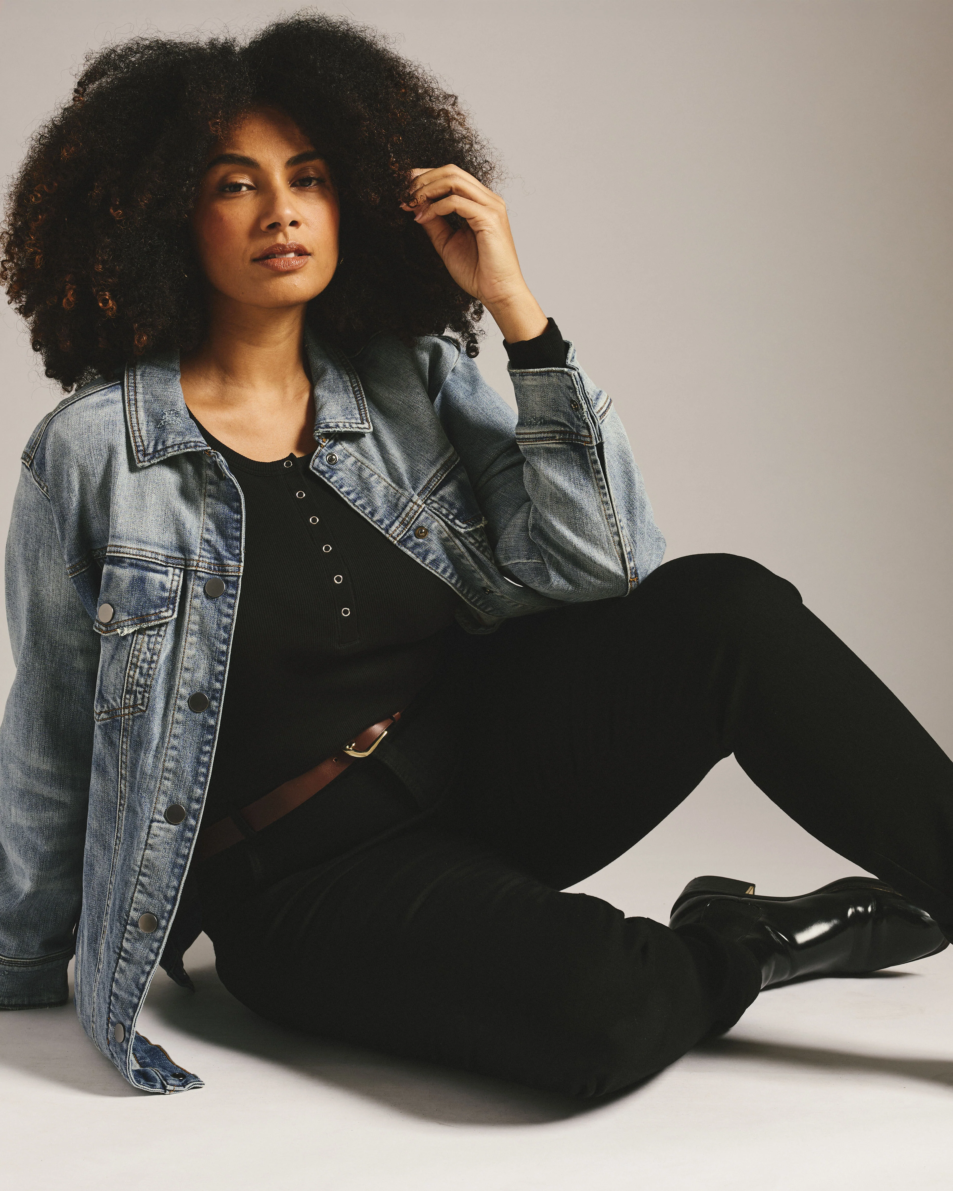 Seine High Rise Skinny Jeans 30 Inch - Jet Black - Image 3