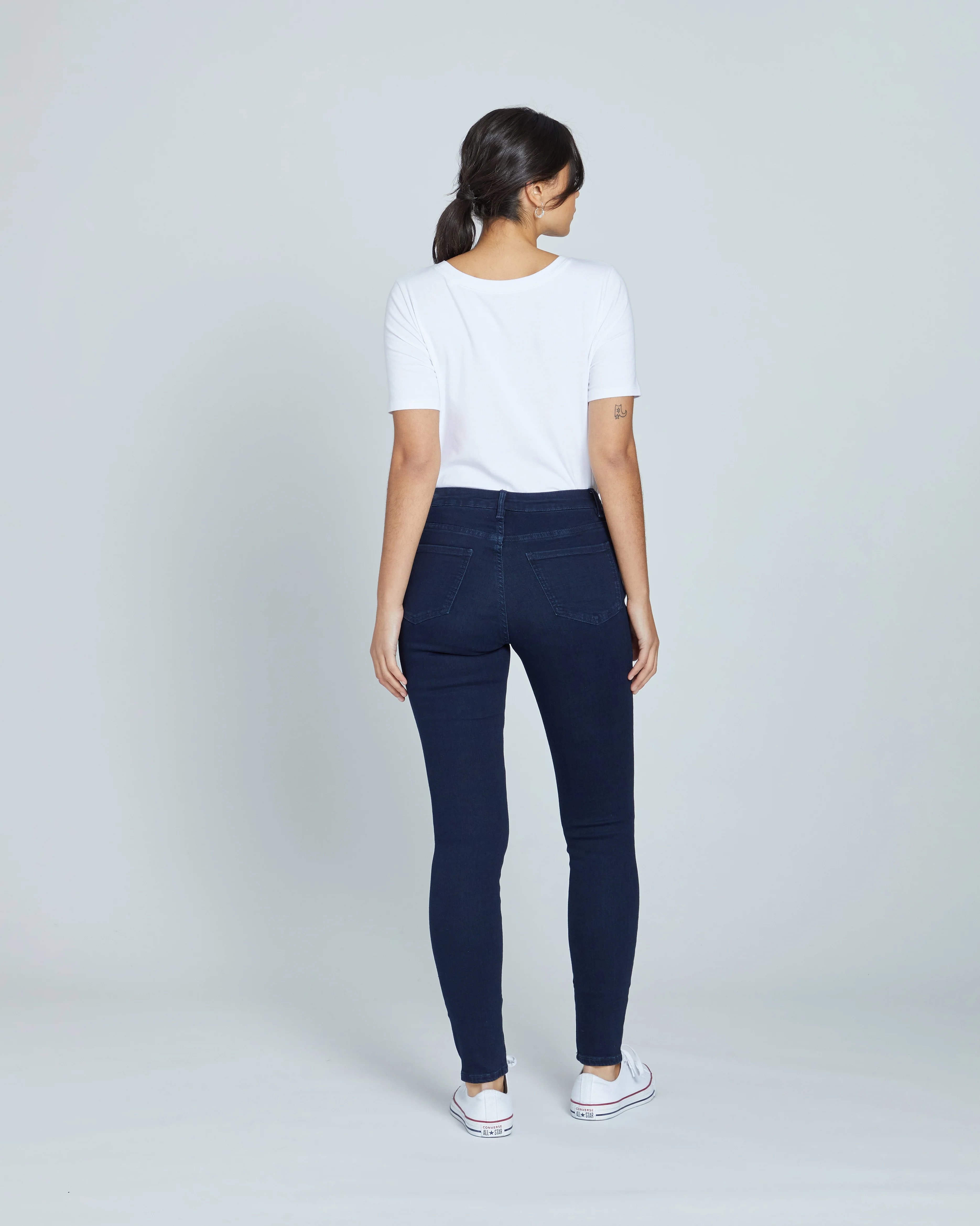Seine High Rise Skinny Jeans 32 Inch - Dark Indigo - Image 6