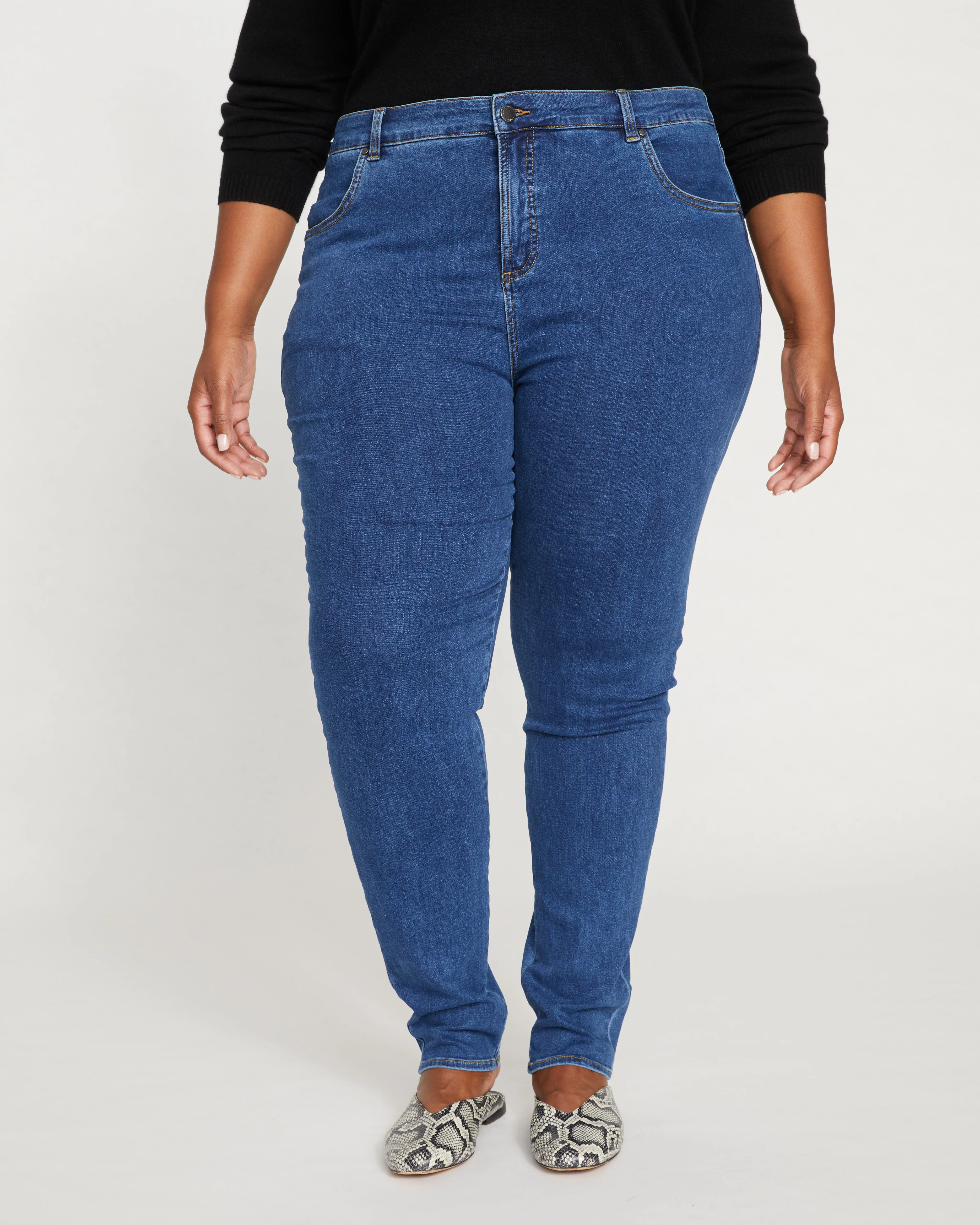 Seine High Rise Skinny Jeans 32 Inch - Odeon Blue - Image 2