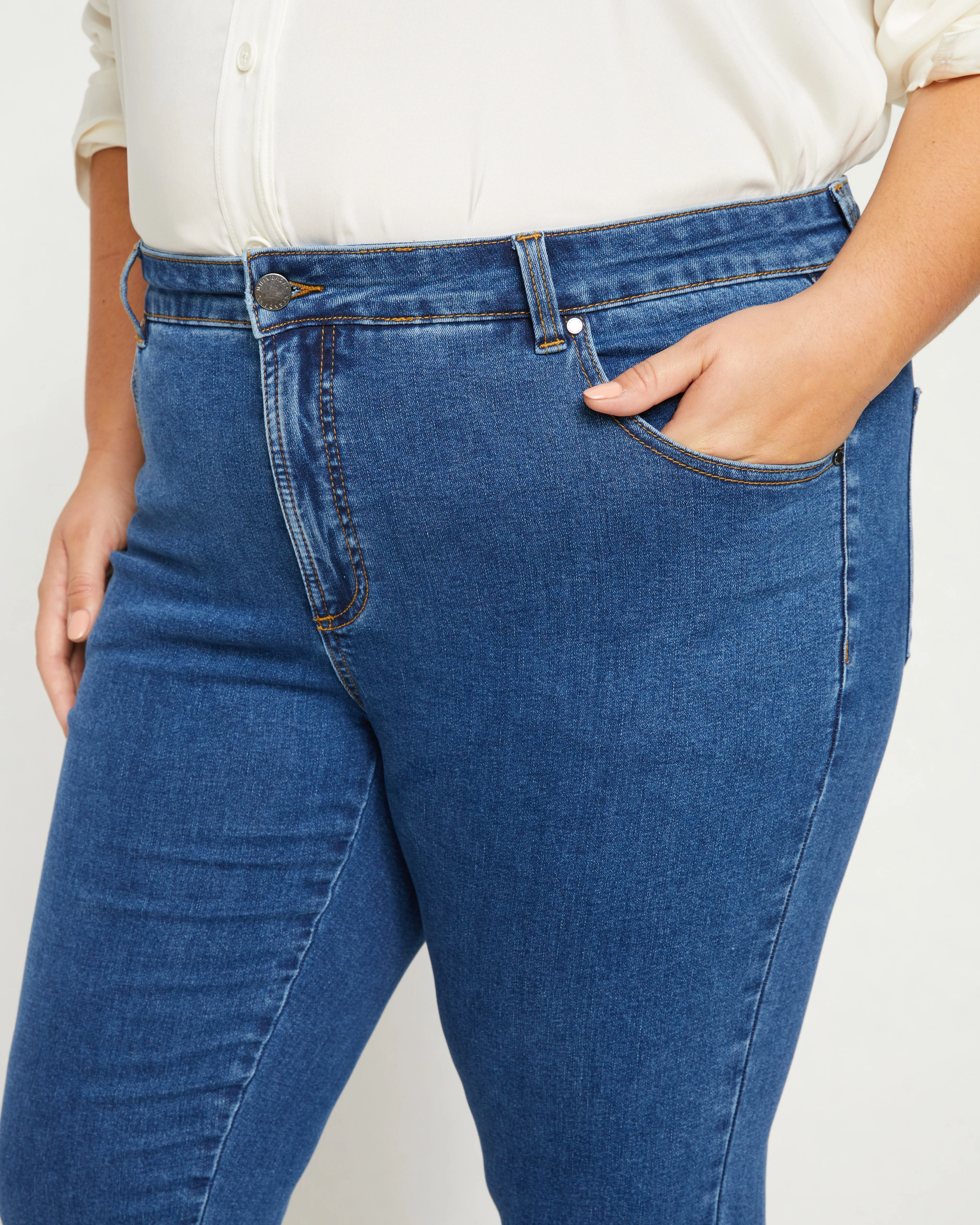 Seine Mid Rise Skinny Jeans 27 Inch - Odeon Blue - Image 2