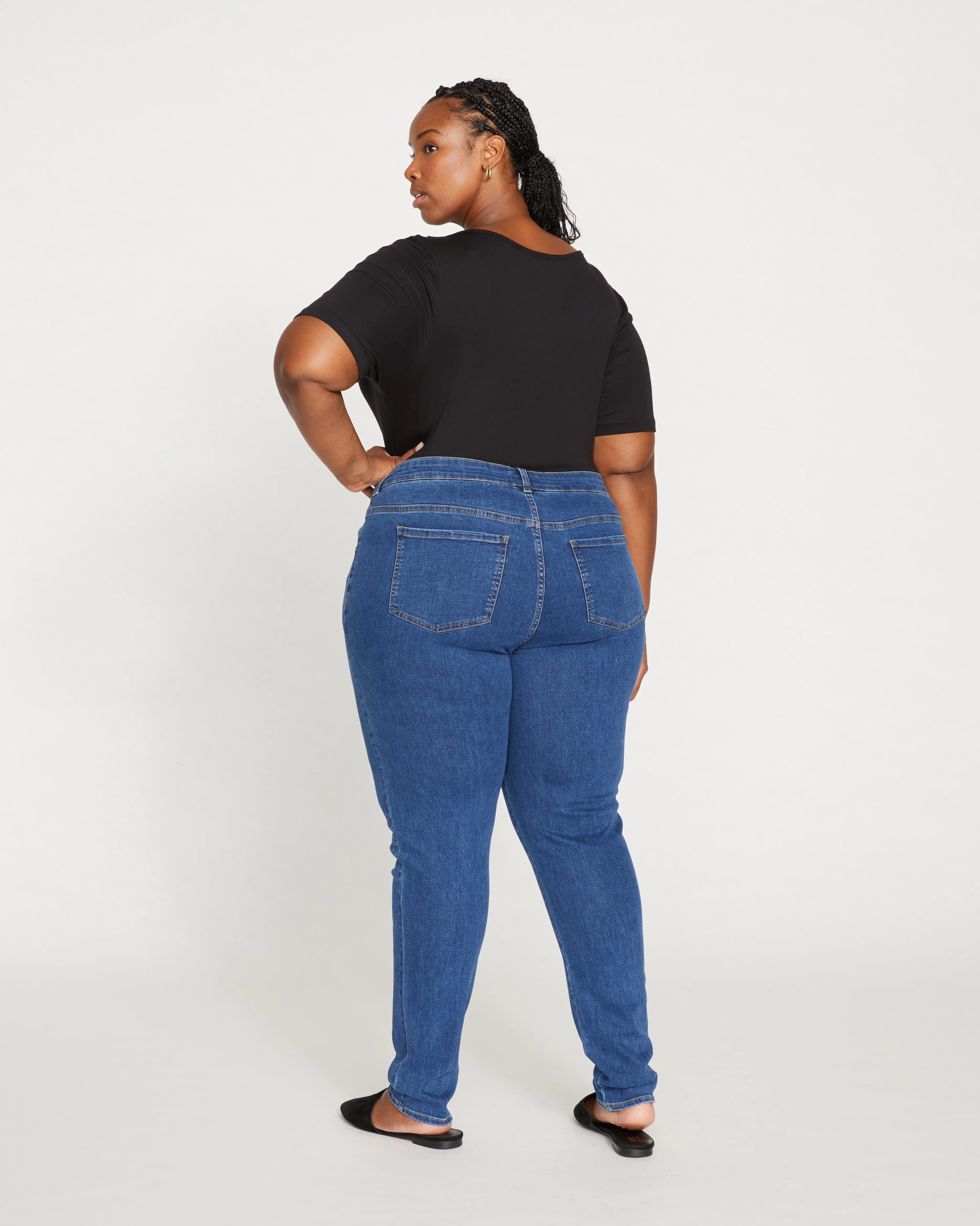 Seine Mid Rise Skinny Jeans 32 Inch - Odeon Blue - Image 4