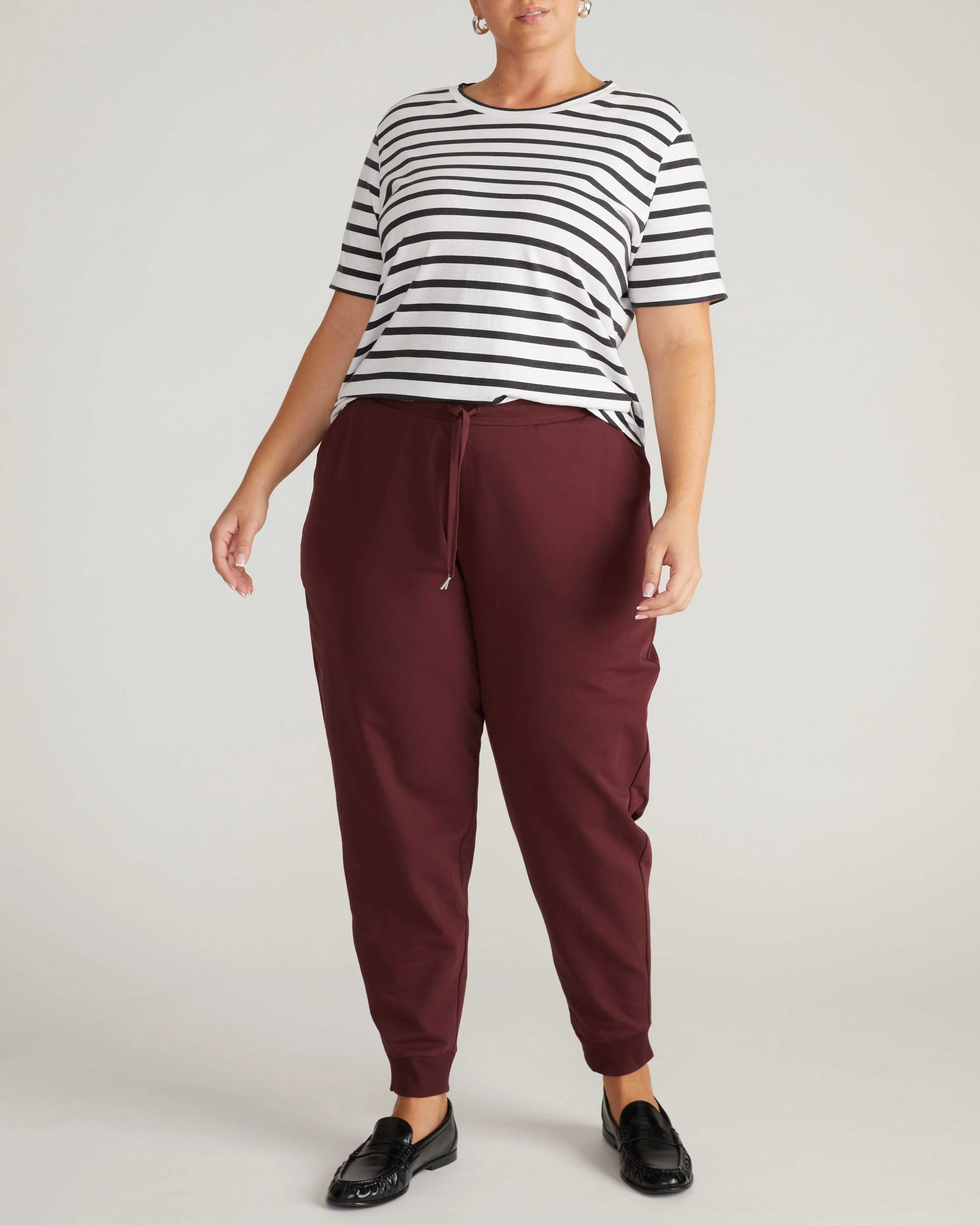 Selma French Terry Jogger - Black Cherry - Image 4