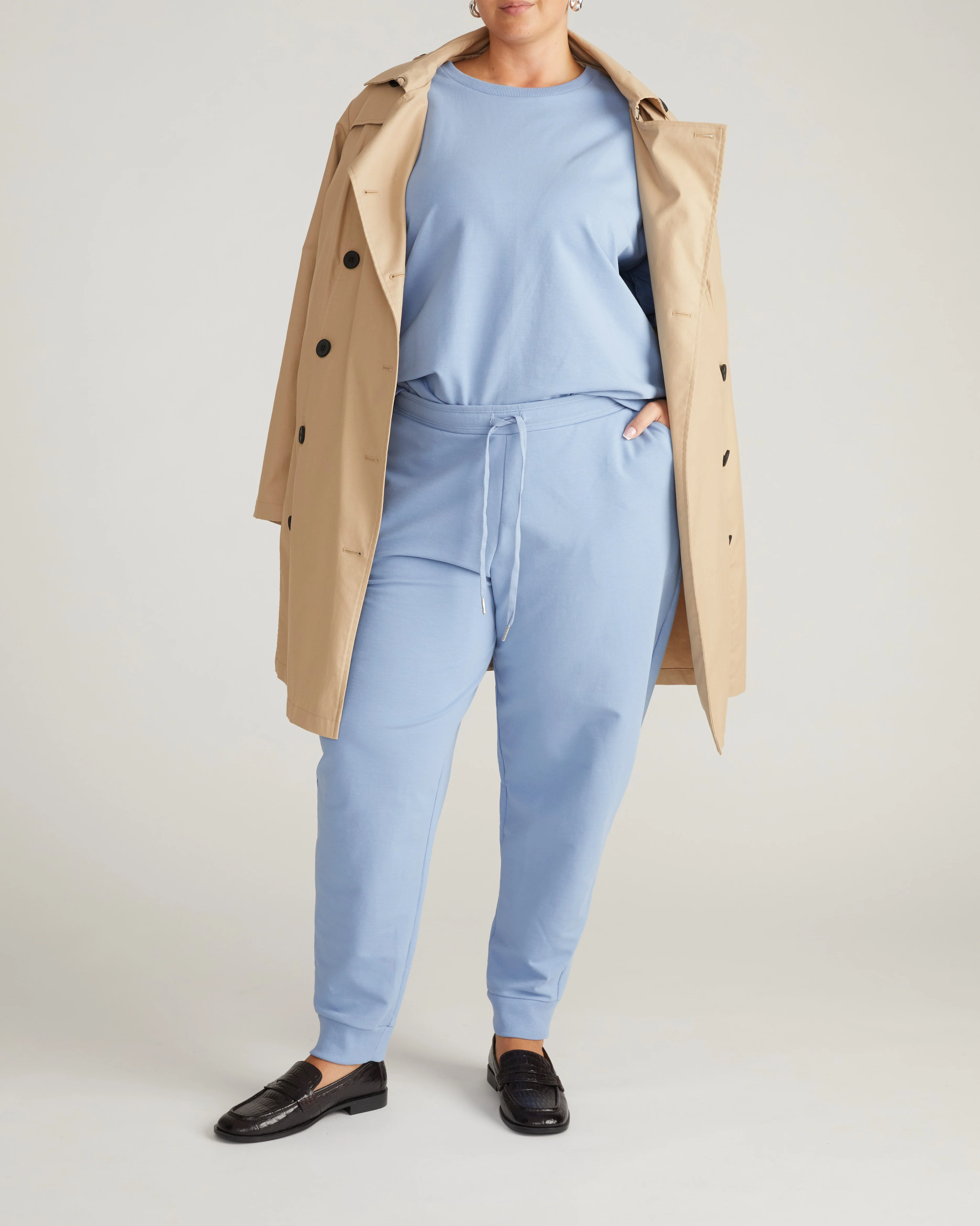 Selma French Terry Jogger - Graceful Blue - Image 4