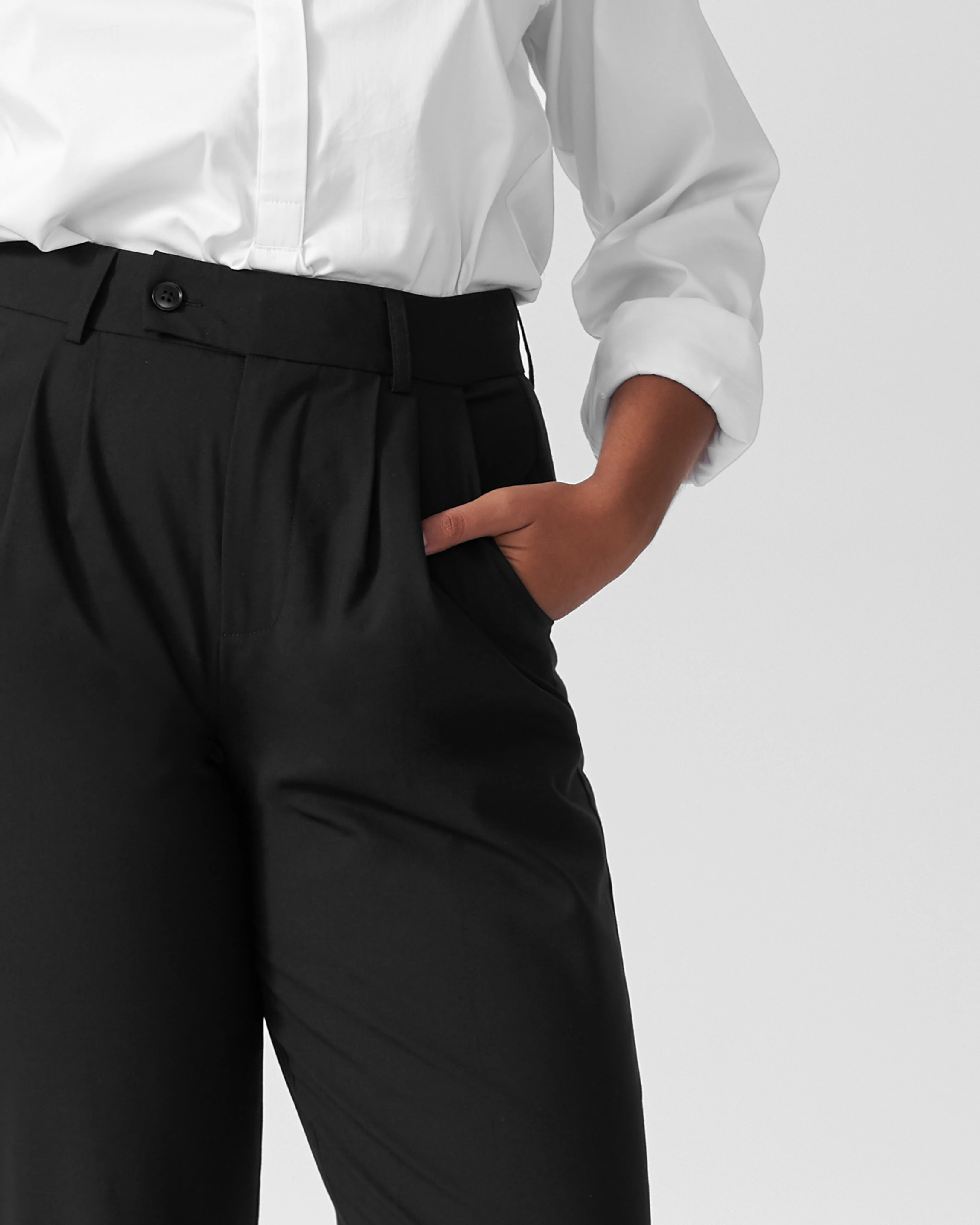 Silvia Slim Cut Trousers 29 inch - Black - Image 9