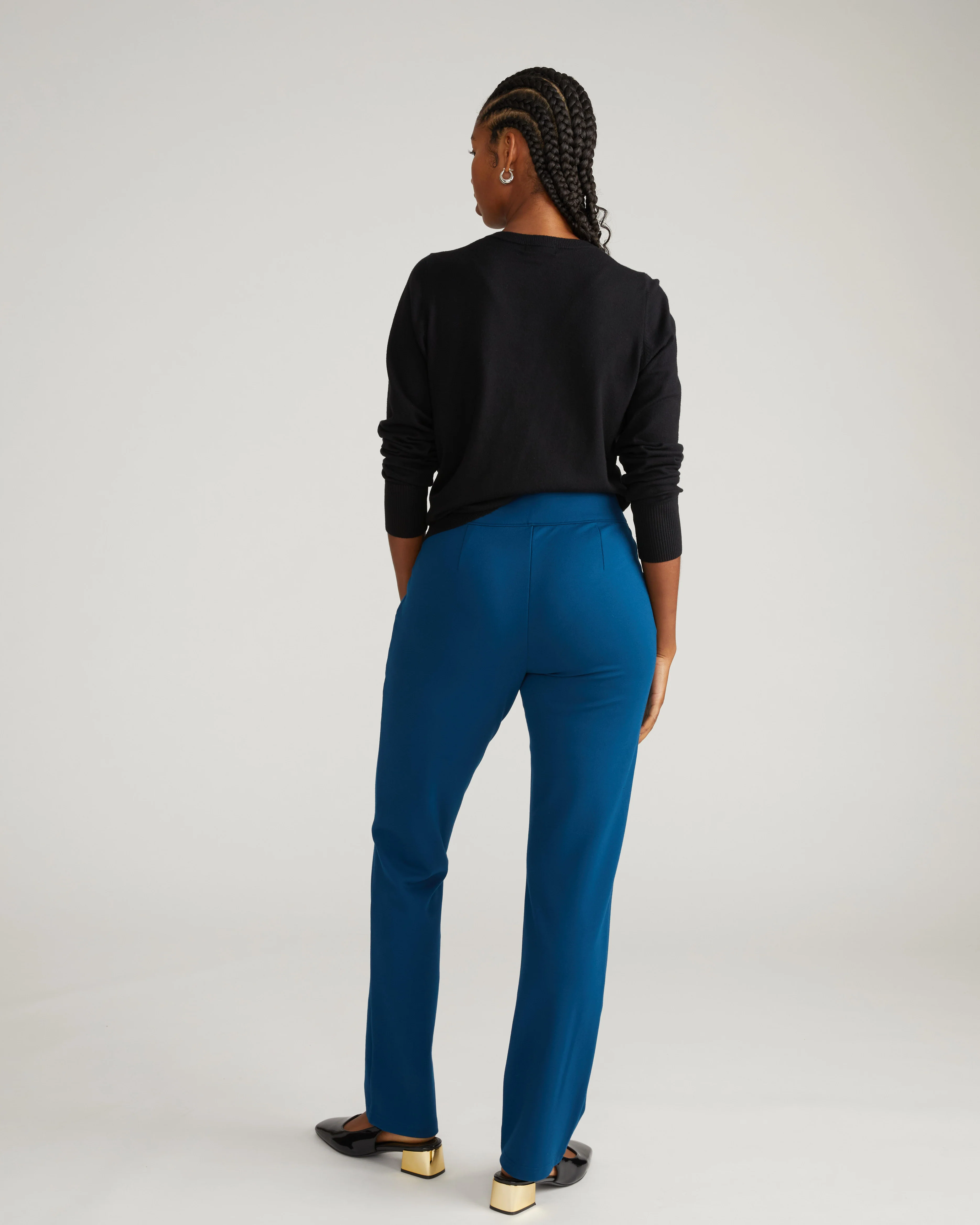 Smart Signature Ponte Pants Long - Deep Teal - Image 3