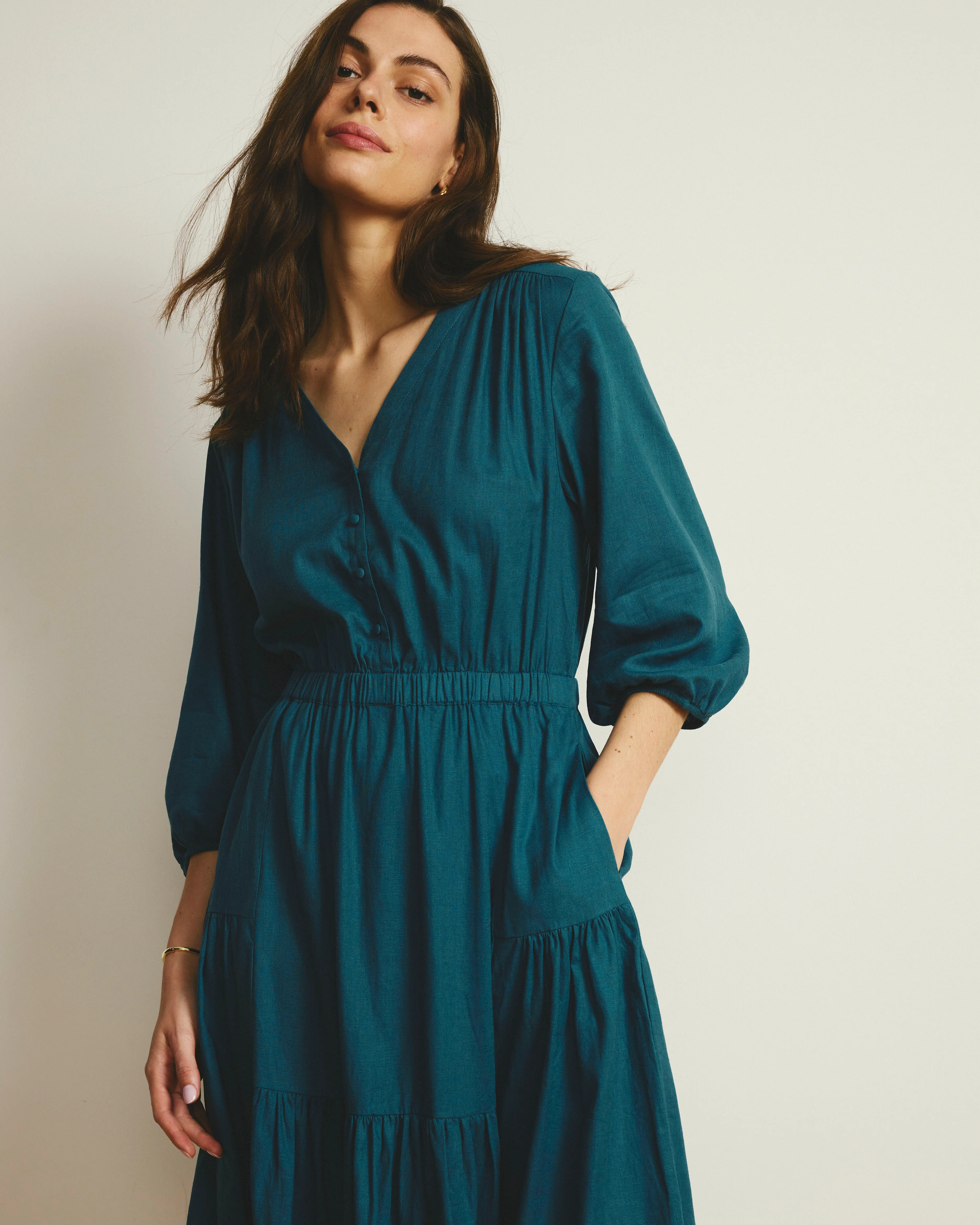 Sorrento Linen Midi Dress - Ink Blue - Image 5