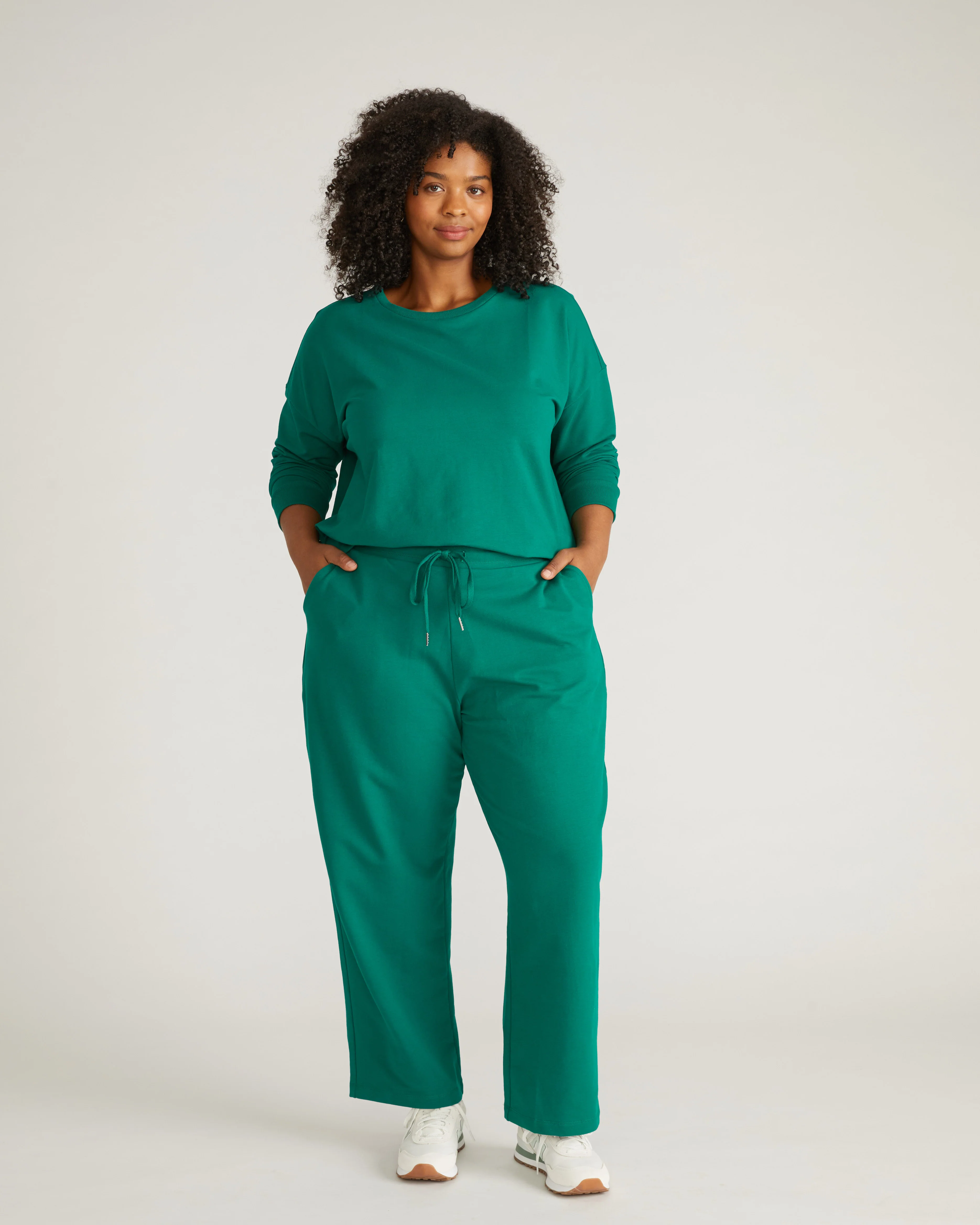 Straight Leg French Terry Sweatpants - Aventurine - Image 2
