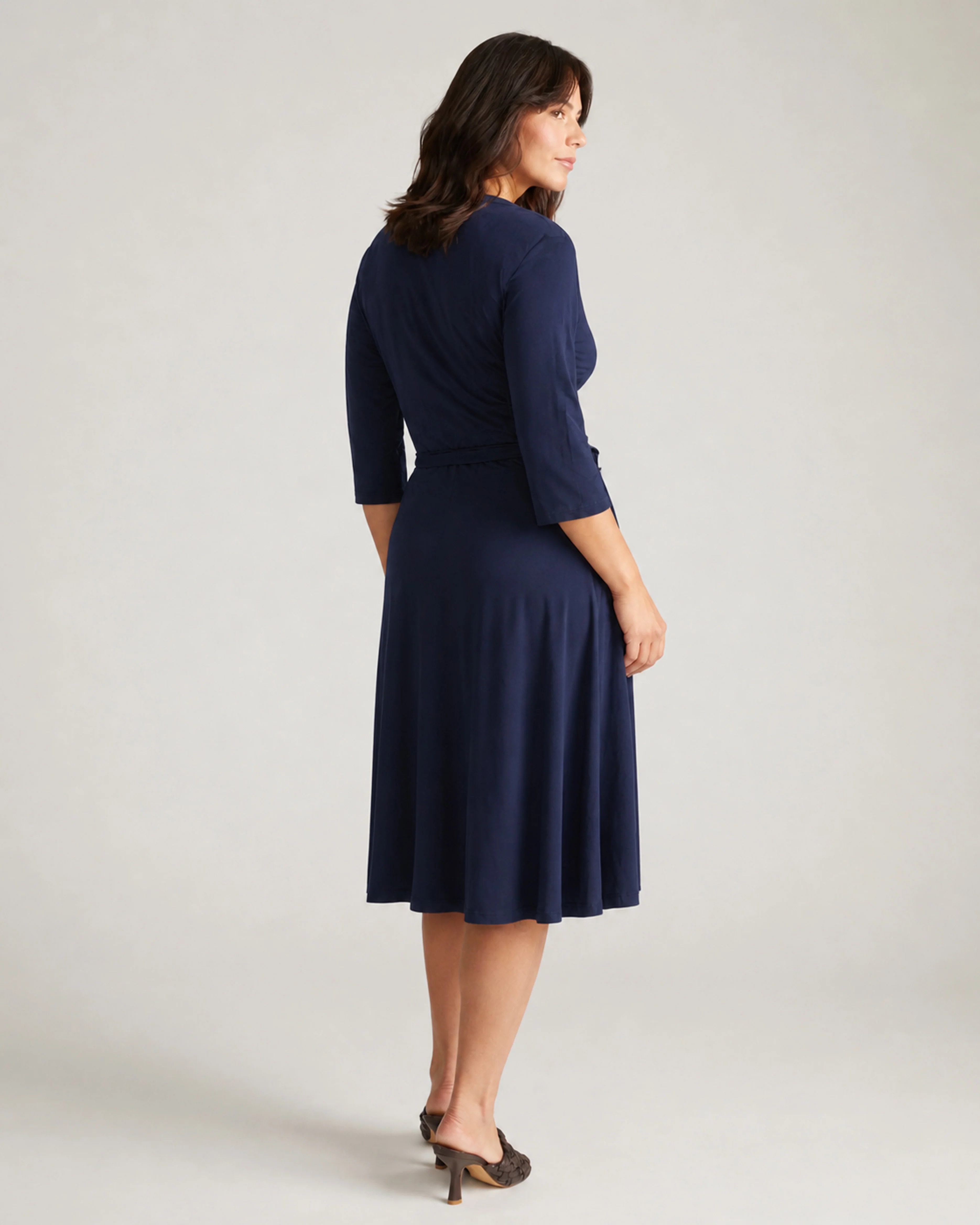 The Divine Jersey Wrap Dress - Midnight - Image 3